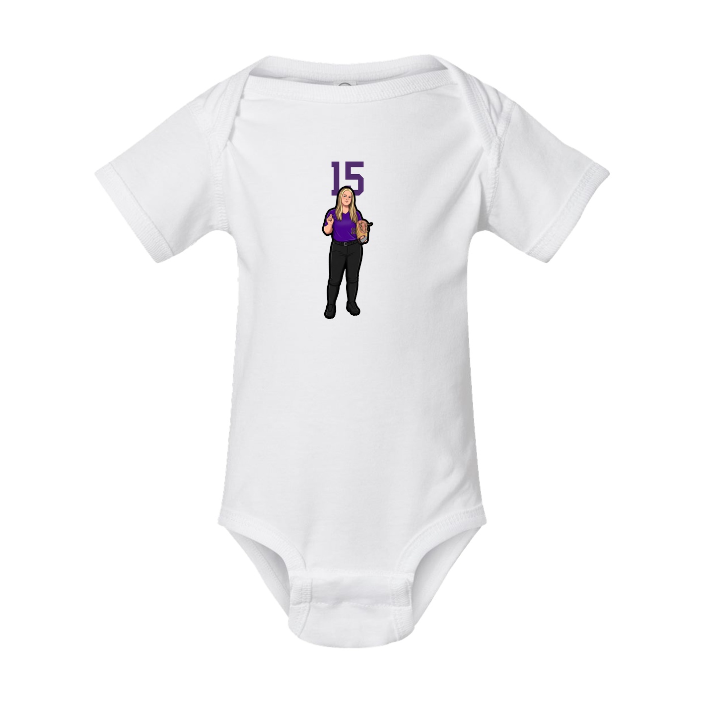 Baby Onesie — Number Top in White