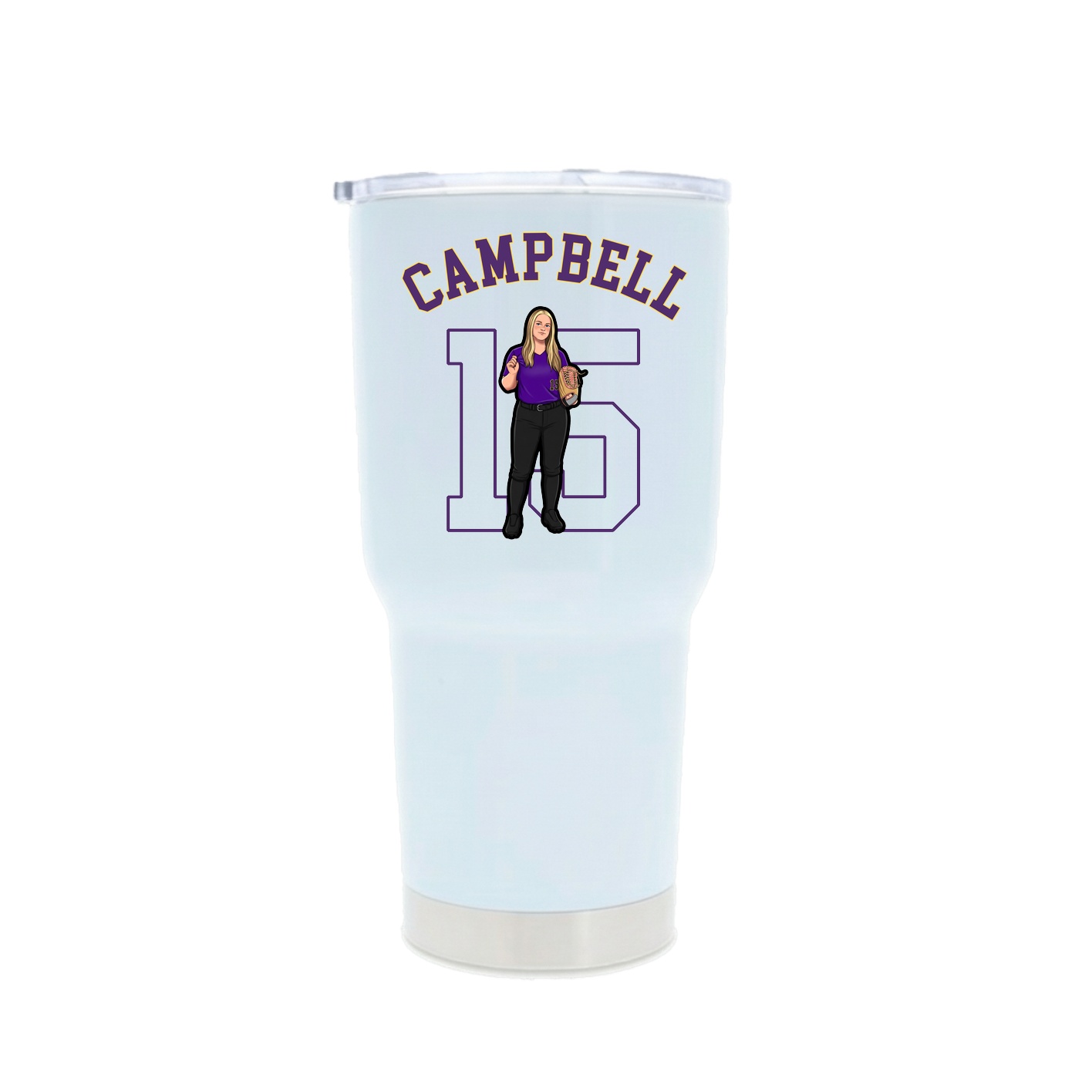 30oz Stainless Steel Tumbler — Shirsey Arch in White