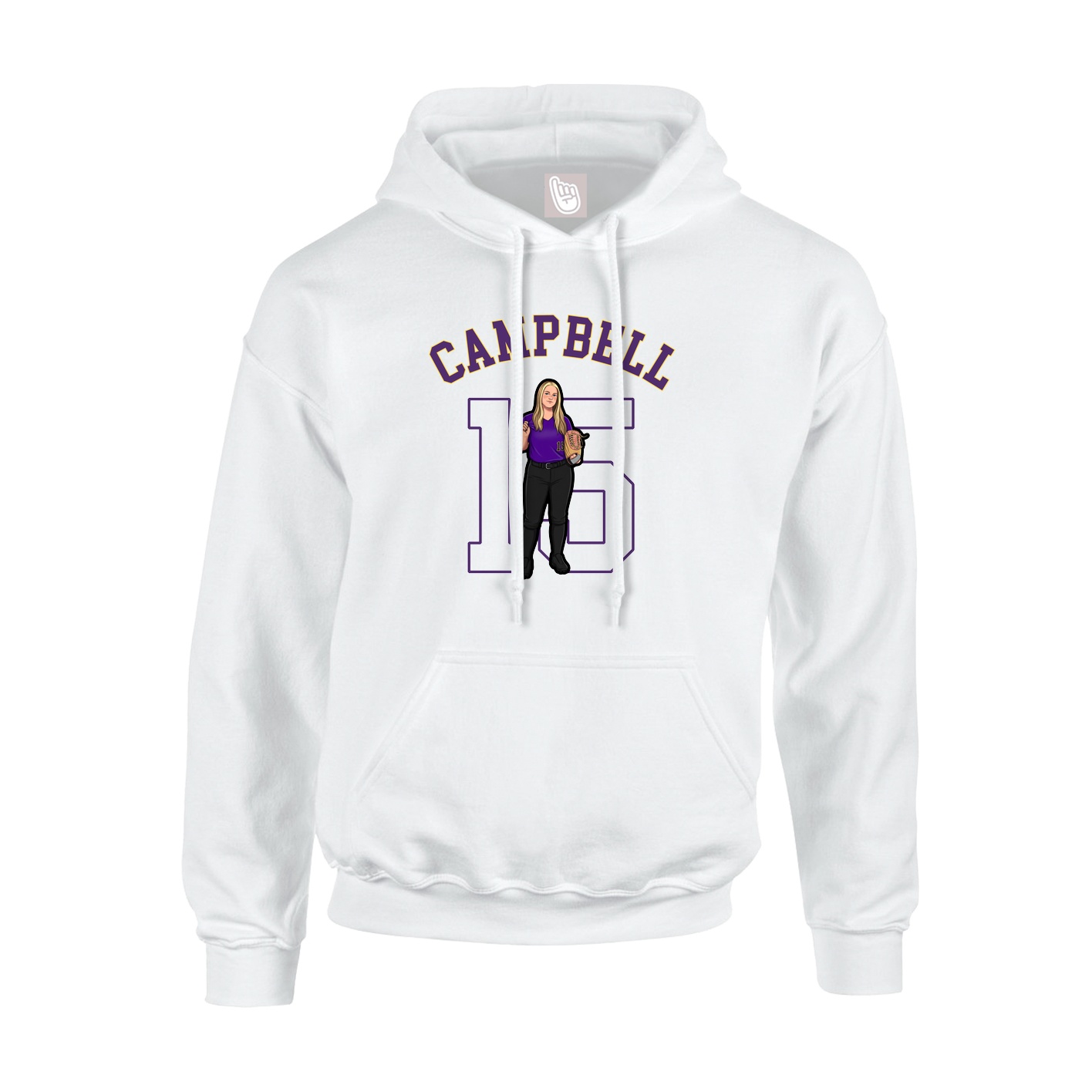 Hoodie — Shirsey Arch in White