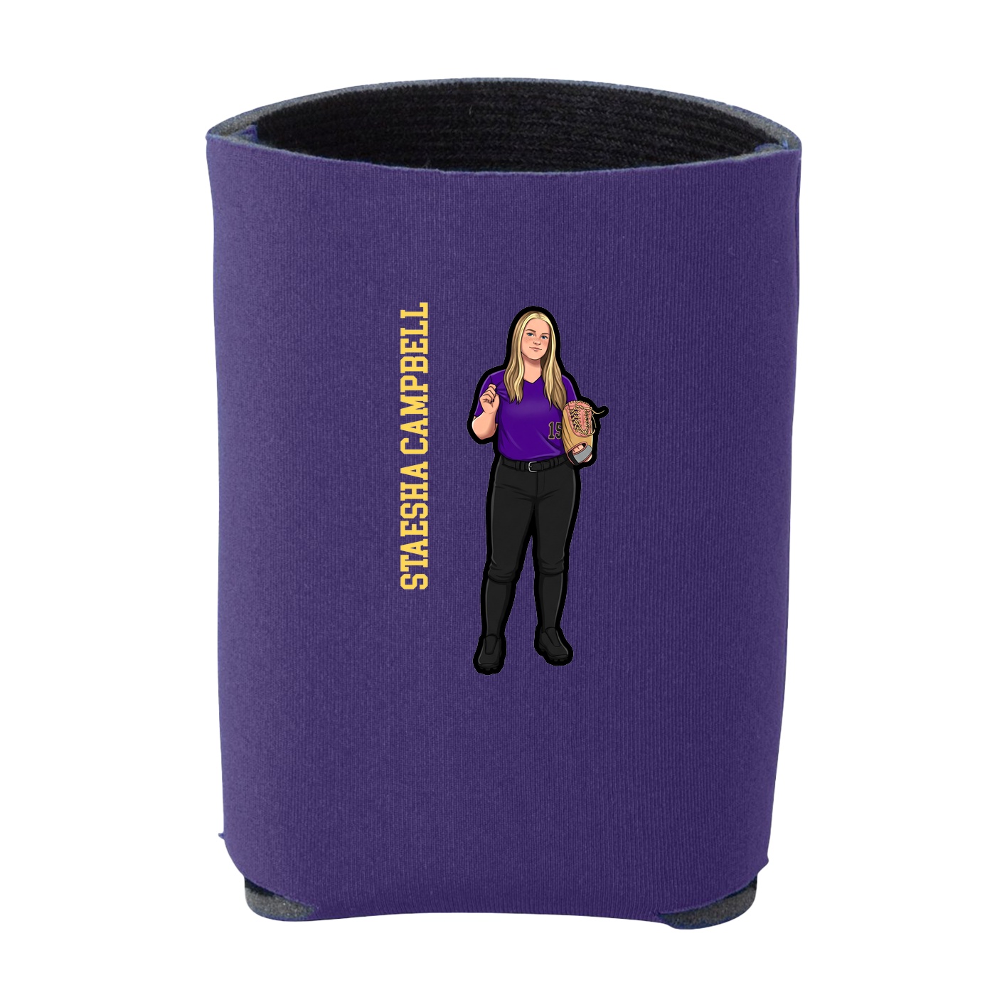 Can Holder — Name Vertical in Purple