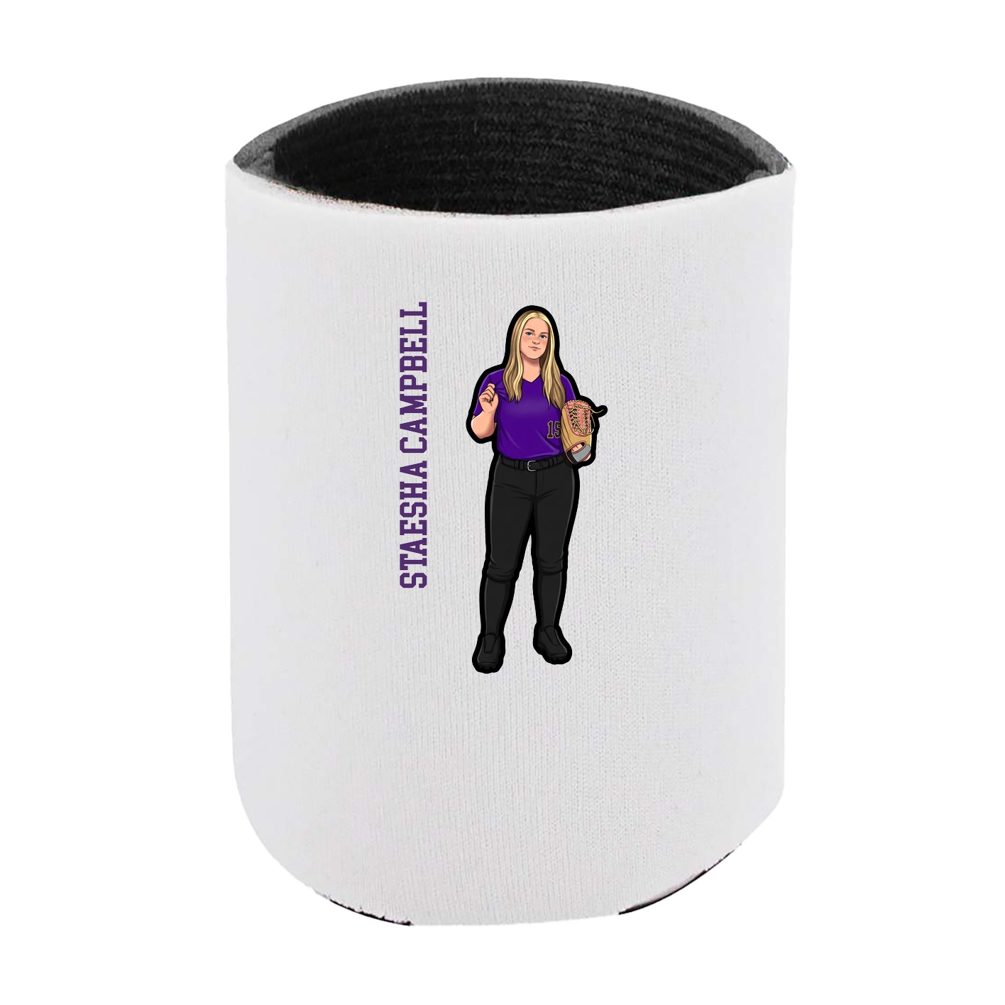Can Holder — Name Vertical in White