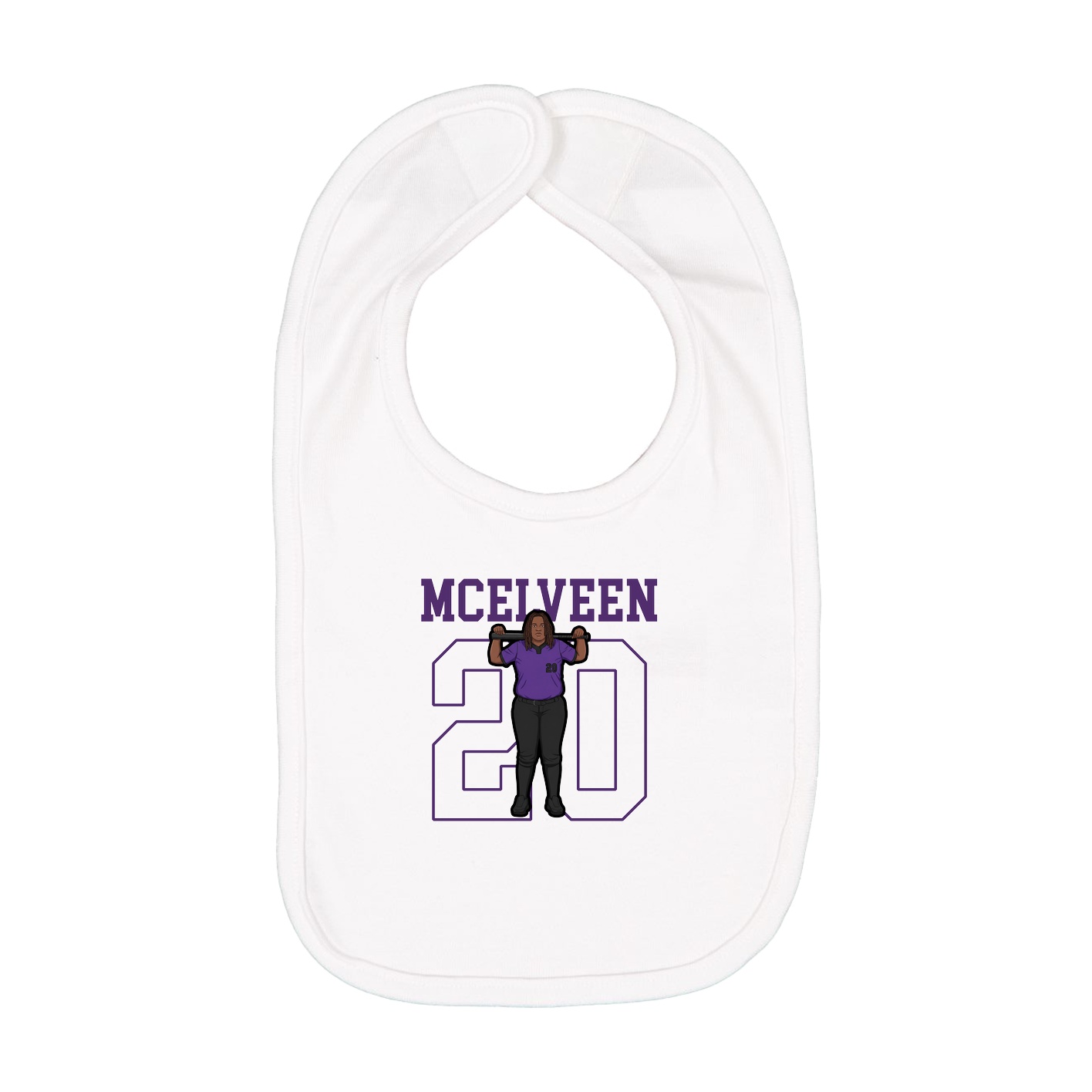Infant Bib — Shirsey in White