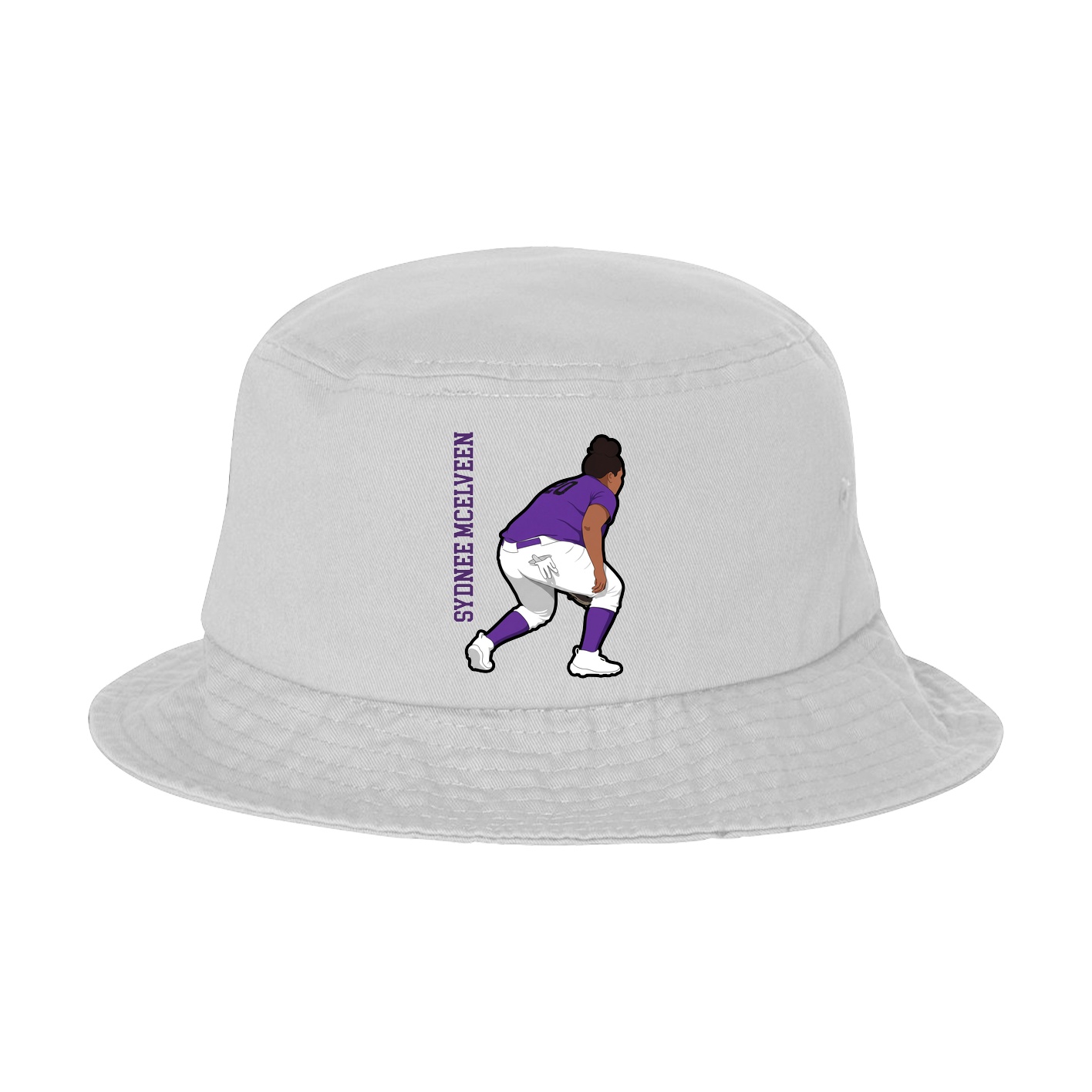 Bucket Cap — Name Vertical in White