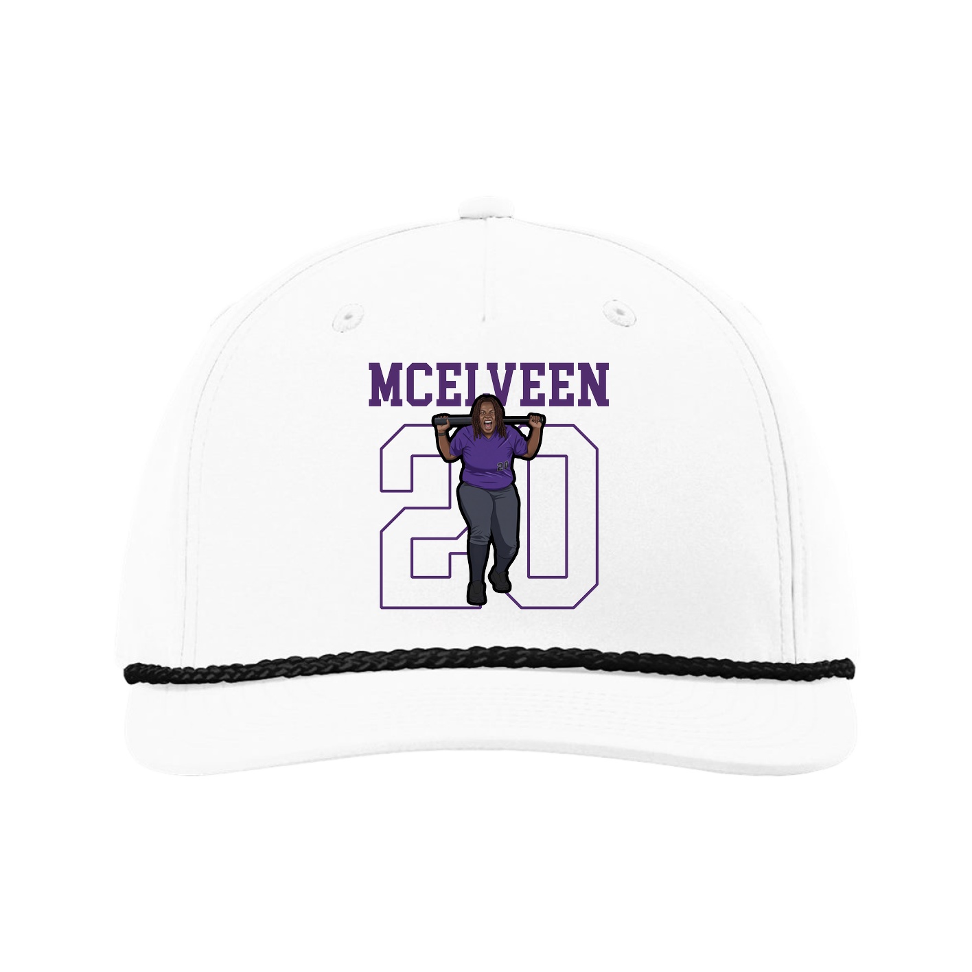 Five-Panel Classic Rope Cap — Shirsey in White