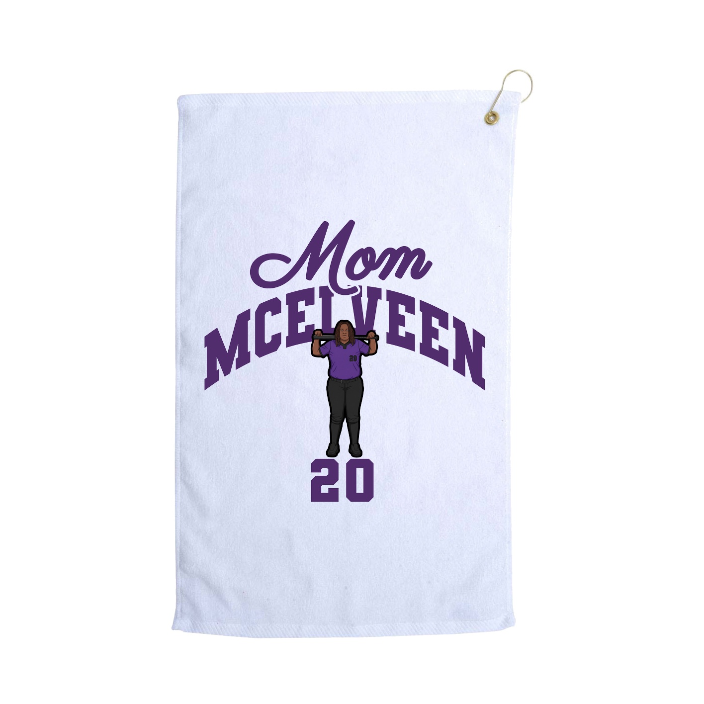 Golf Towel — Mothers Day Arch in White