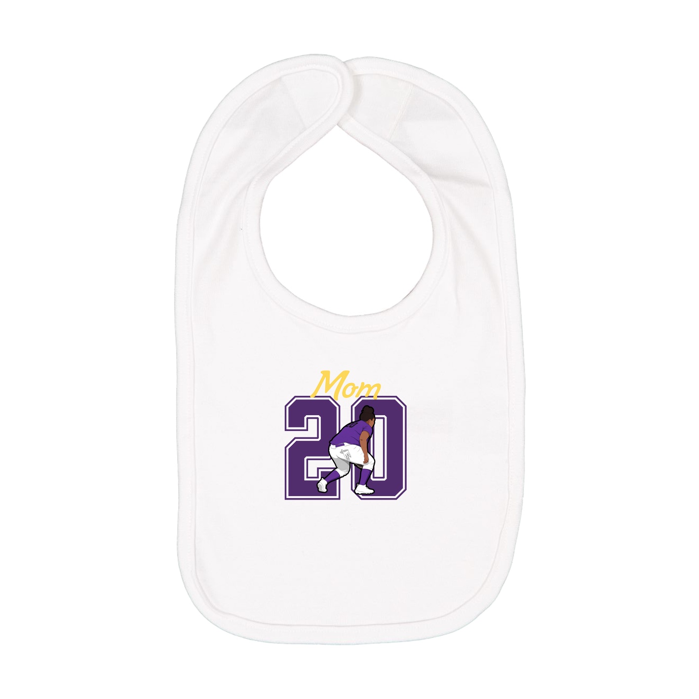 Infant Bib — Mothers Day Shirsey in White