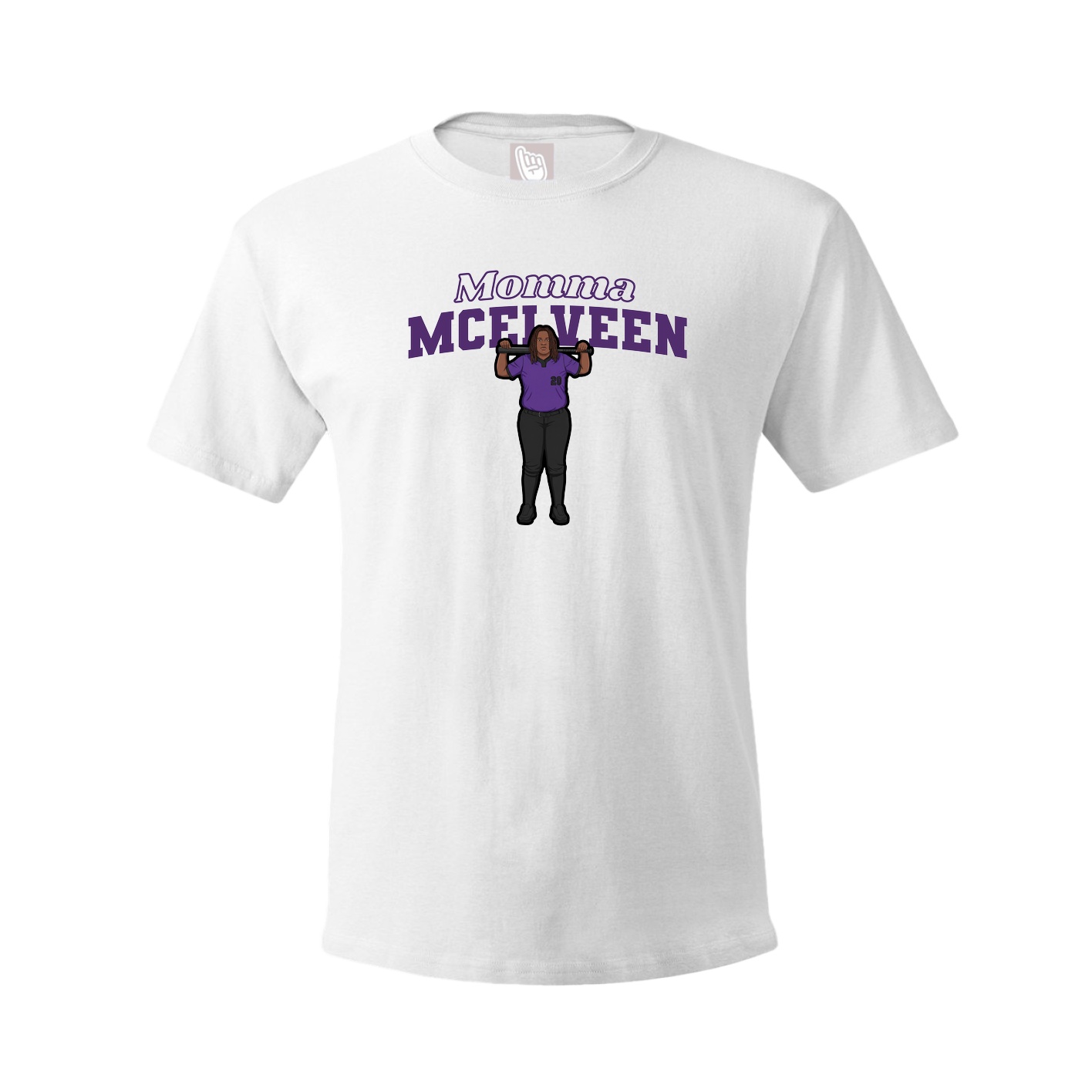 Youth Tee — Mothers Day Block in White