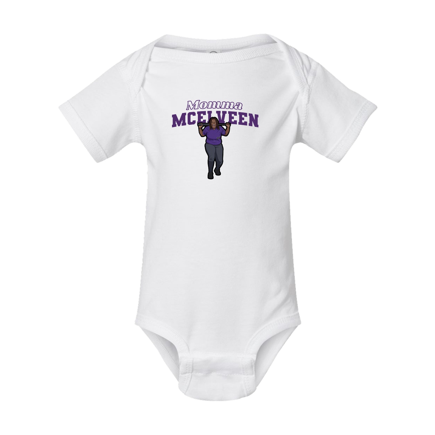 Baby Onesie — Mothers Day Block in White