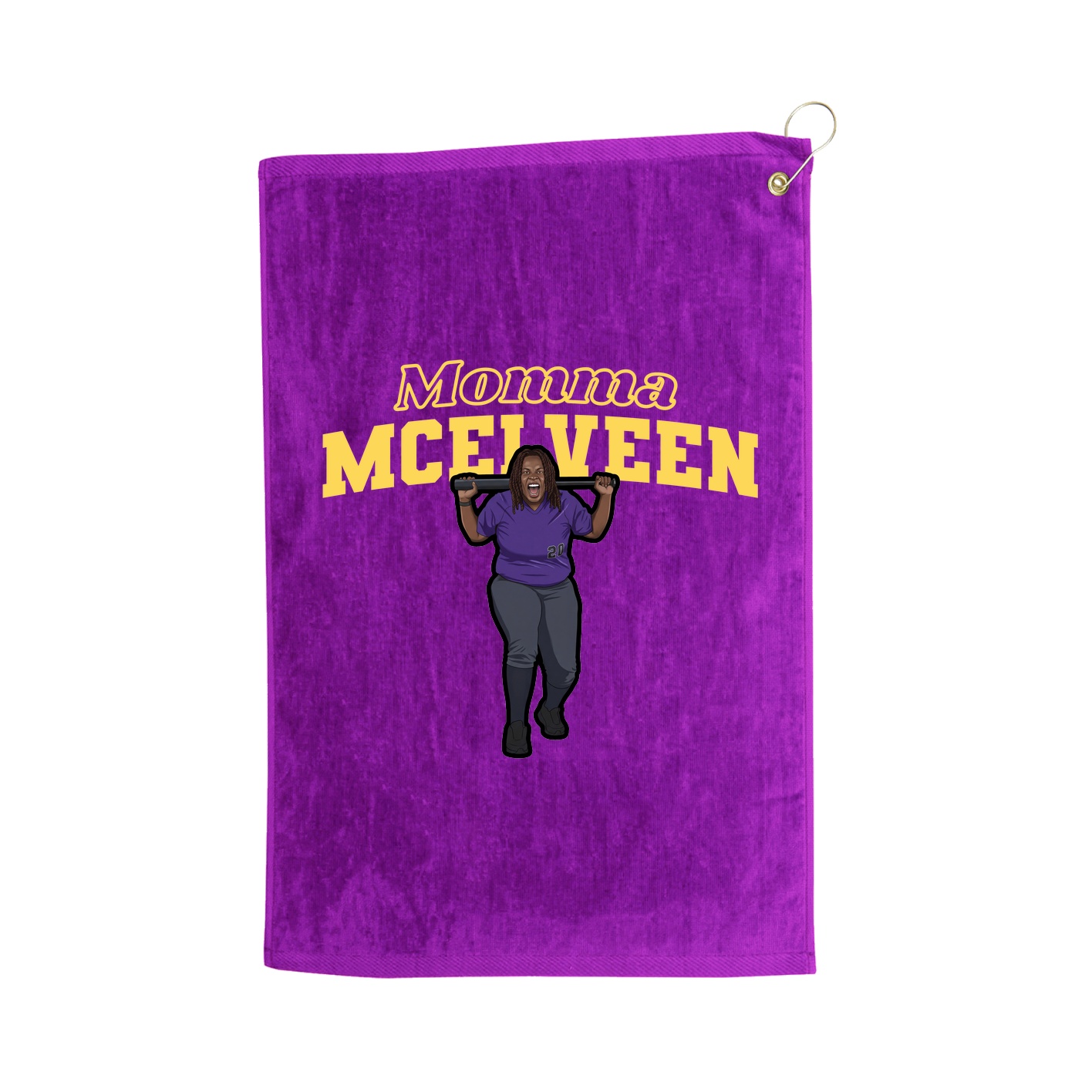 Golf Towel — Mothers Day Block in Purple