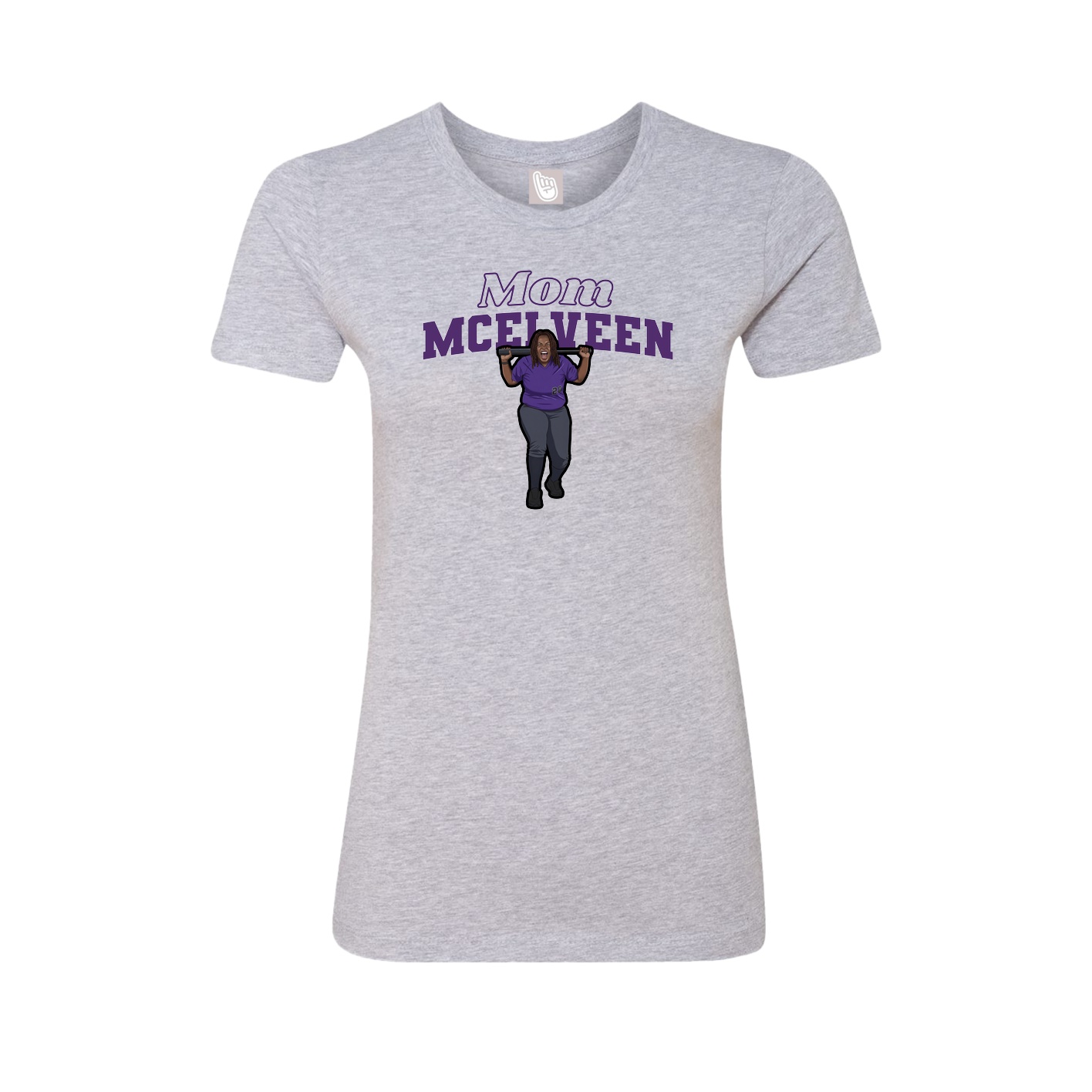 Womens Tee — Mothers Day Block in Grey