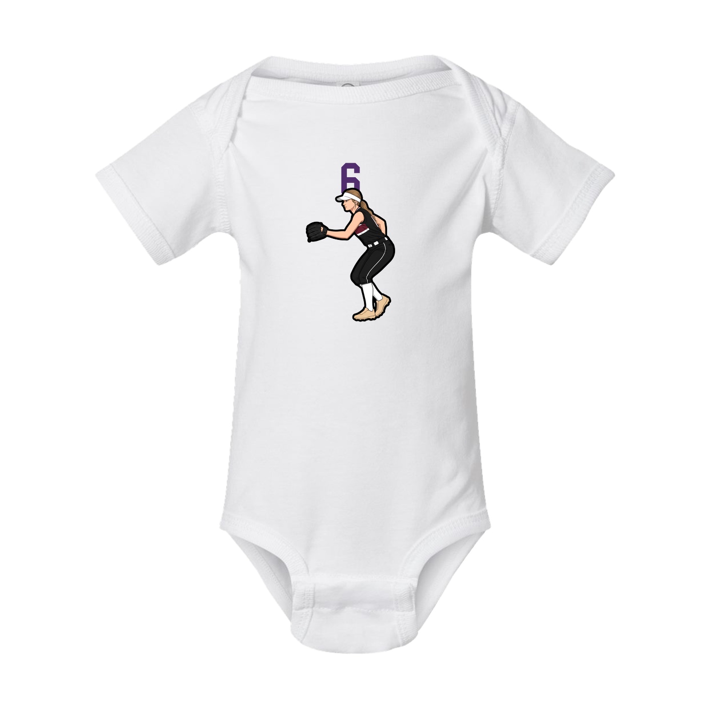 Baby Onesie — Number Top in White