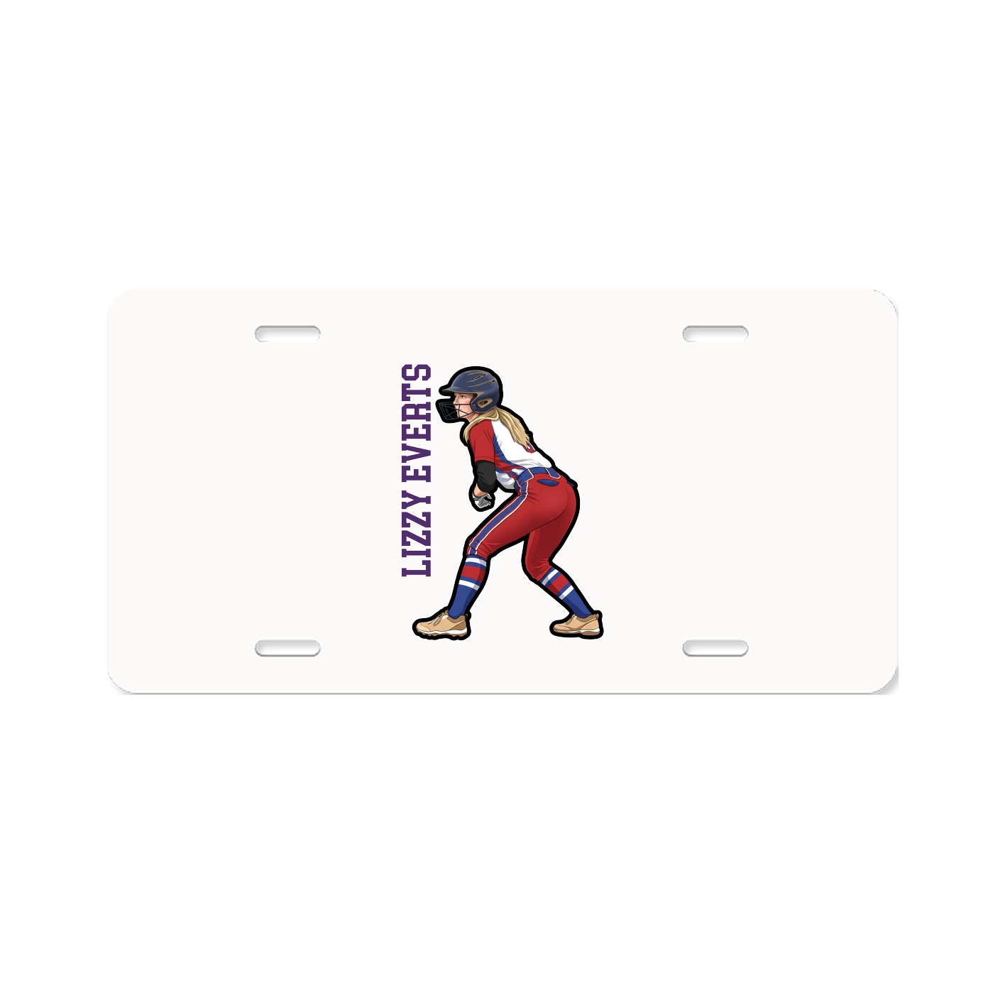 License Plate — Name Vertical in Classic
