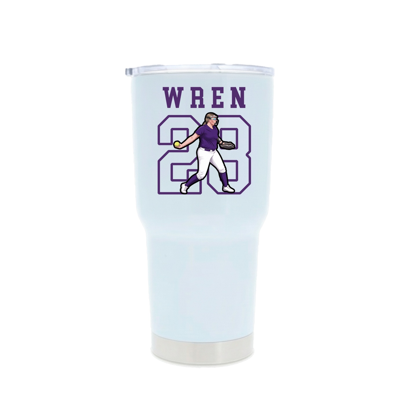 30oz Stainless Steel Tumbler — Shirsey in White