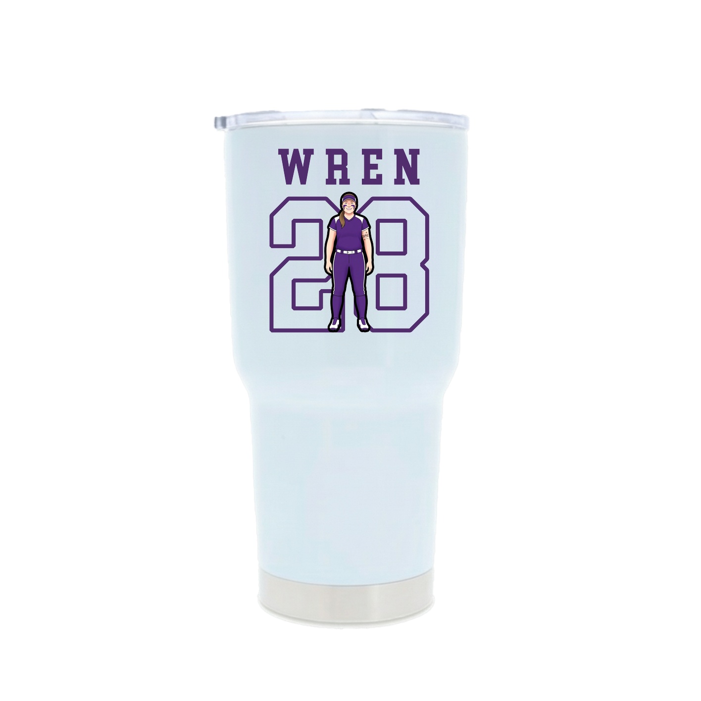 30oz Stainless Steel Tumbler — Shirsey in White