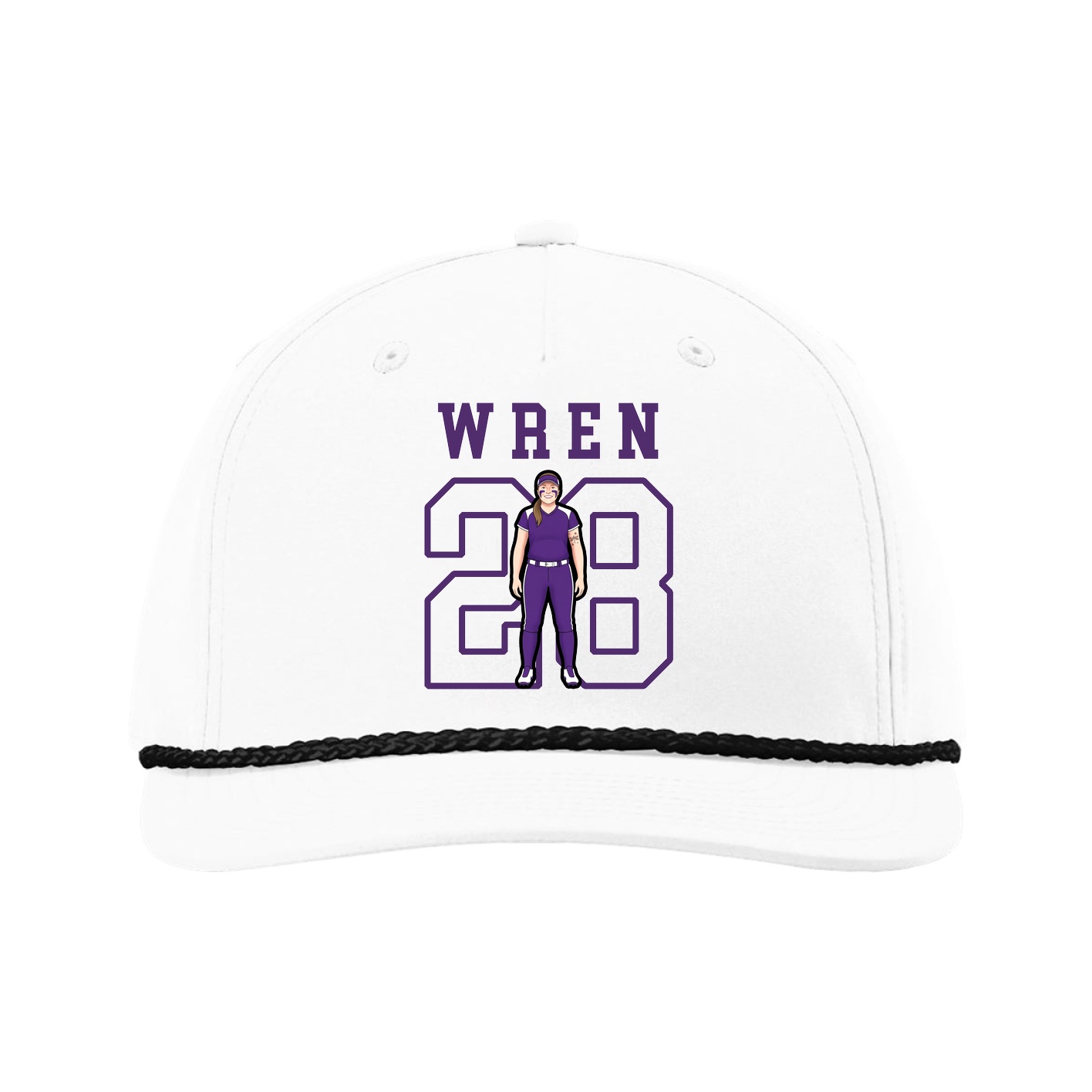 Five-Panel Classic Rope Cap — Shirsey in White