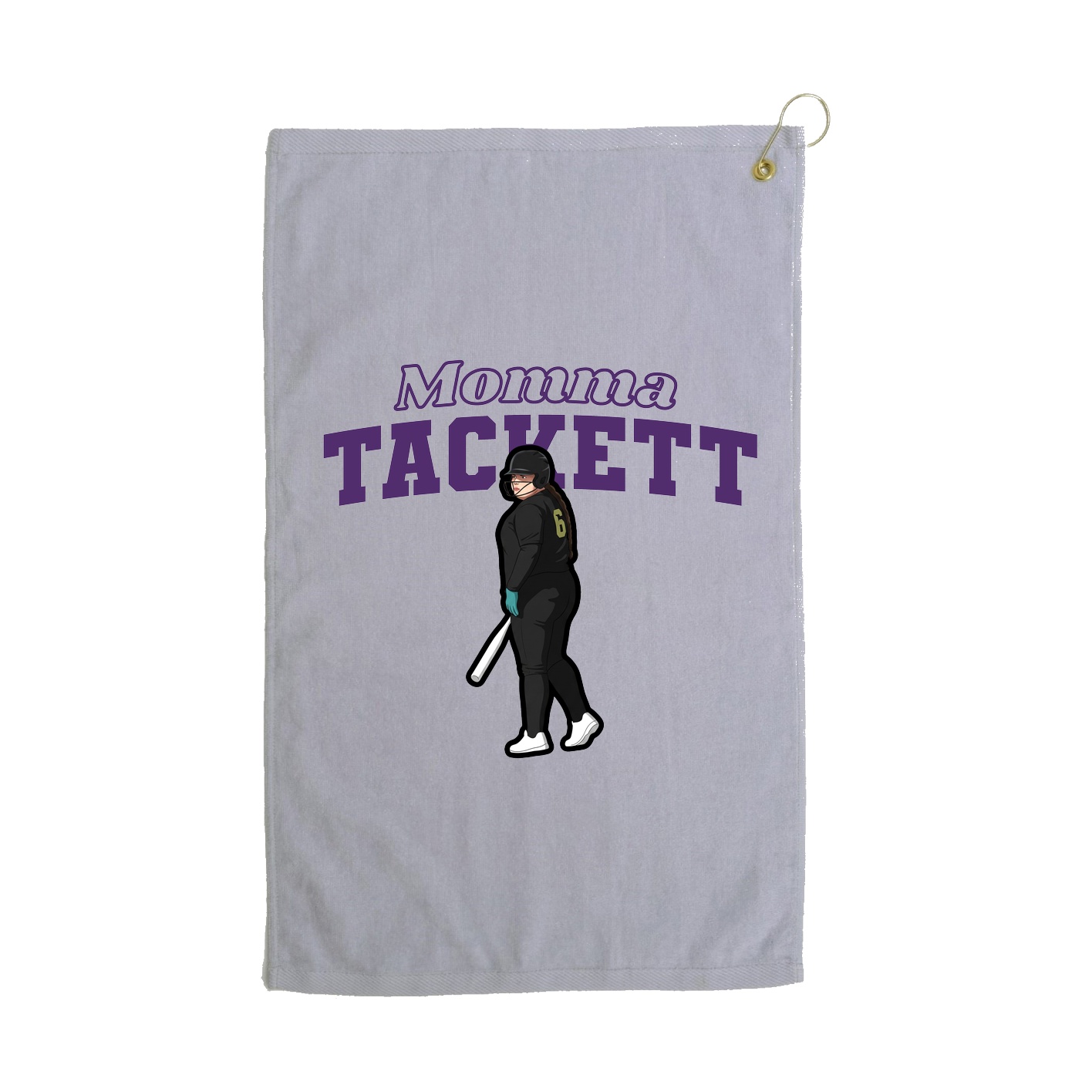 Golf Towel — Mothers Day Block in Grey