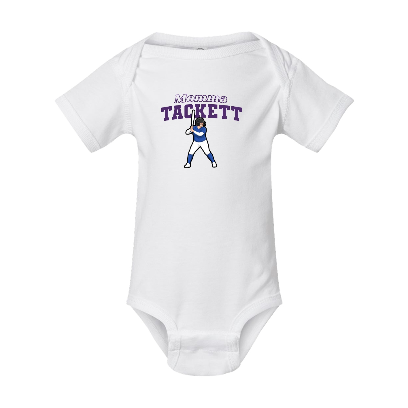 Baby Onesie — Mothers Day Block in White