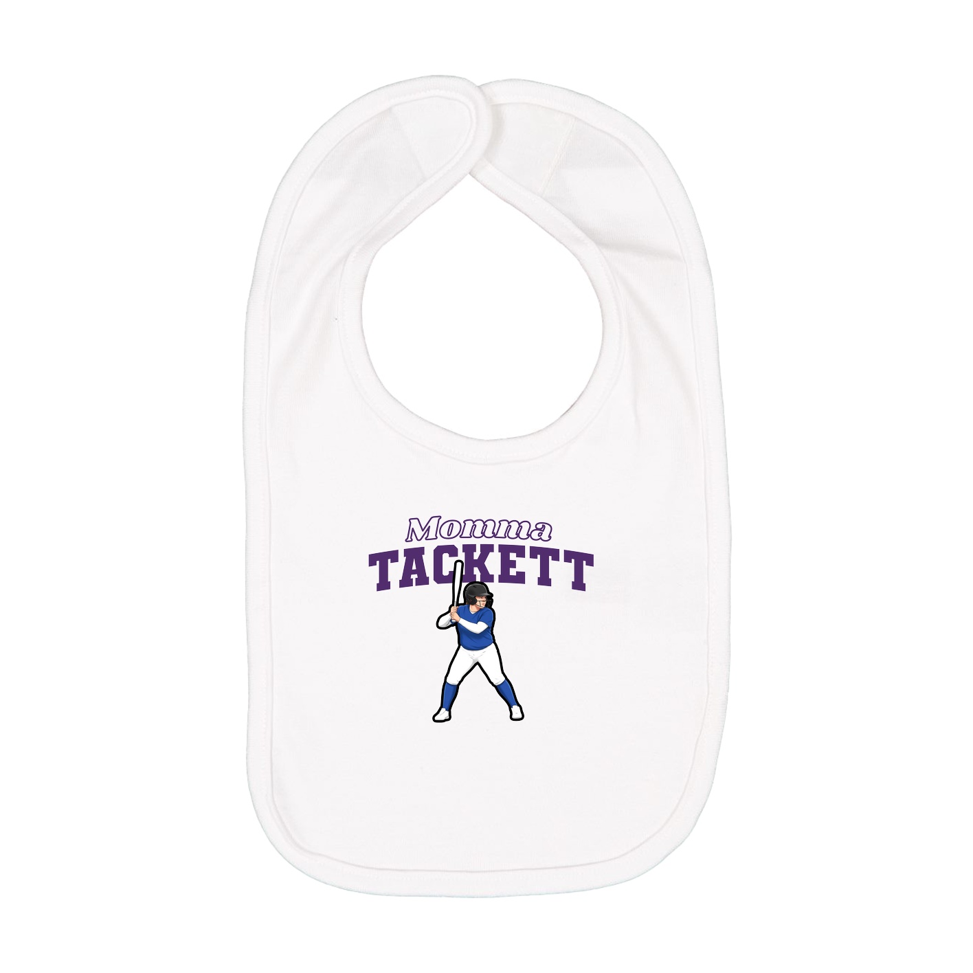 Infant Bib — Mothers Day Block in White