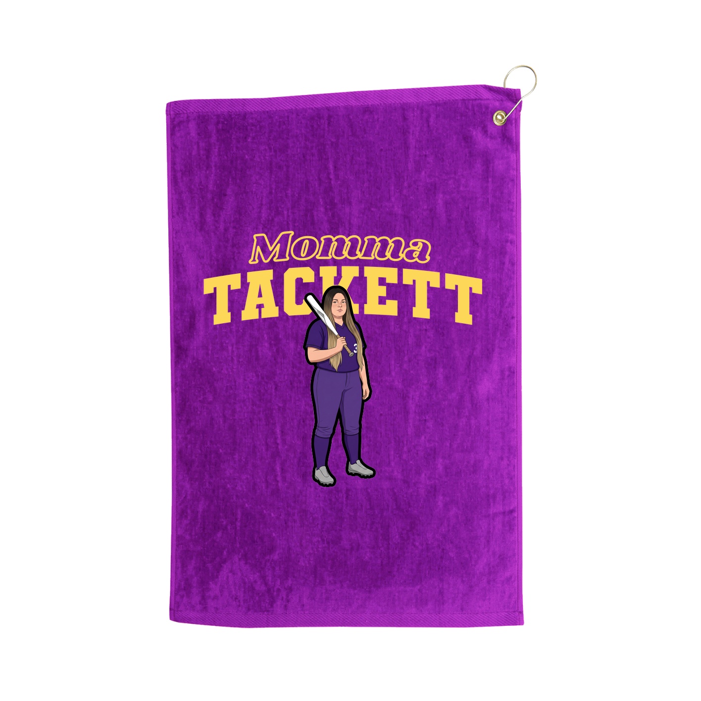 Golf Towel — Mothers Day Block in Purple