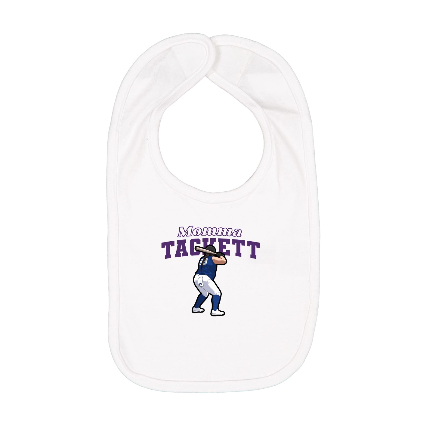 Infant Bib — Mothers Day Block in White
