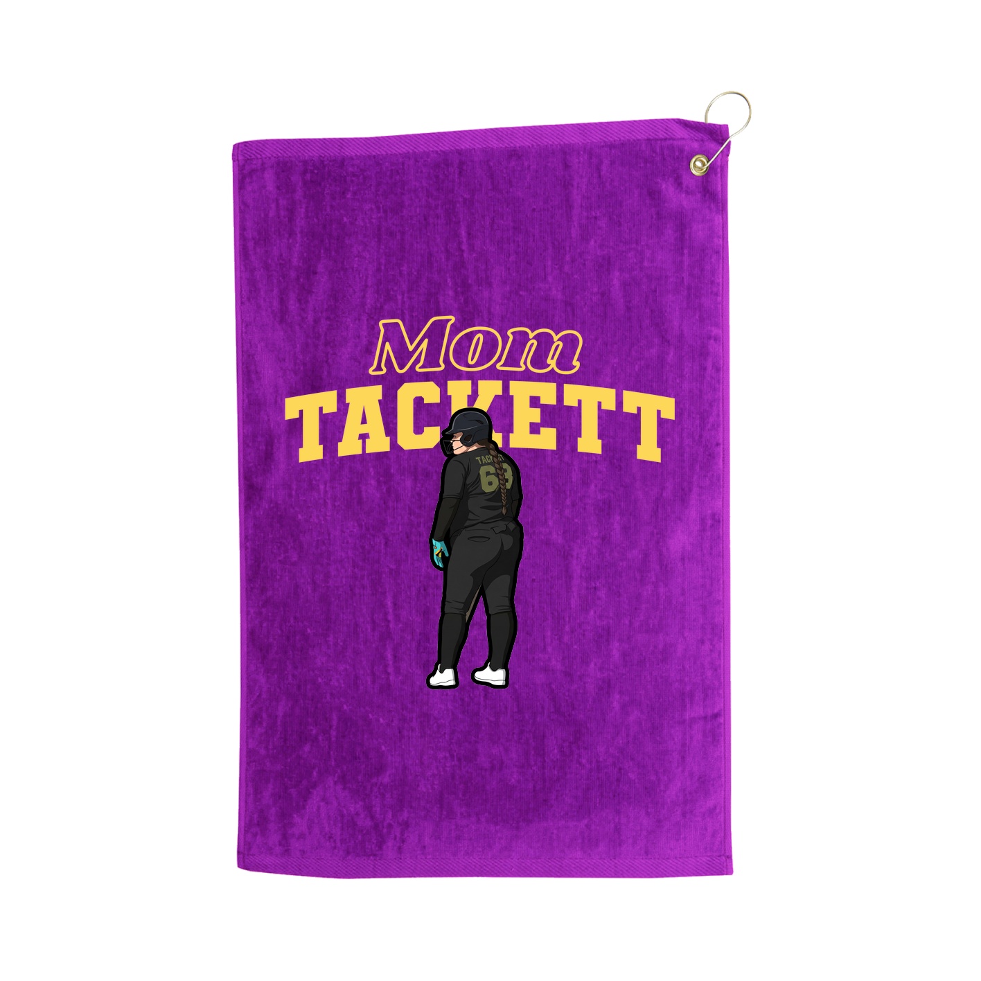 Golf Towel — Mothers Day Block in Purple