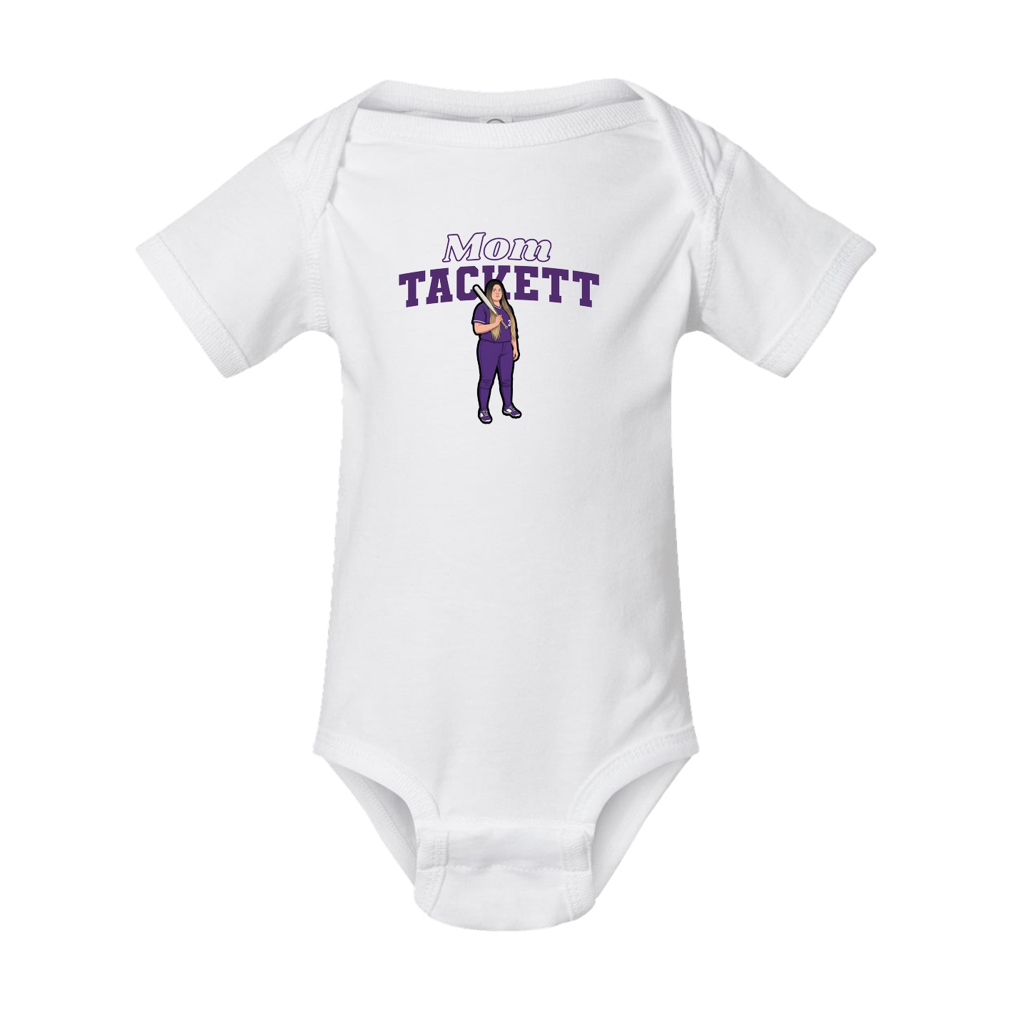 Baby Onesie — Mothers Day Block in White