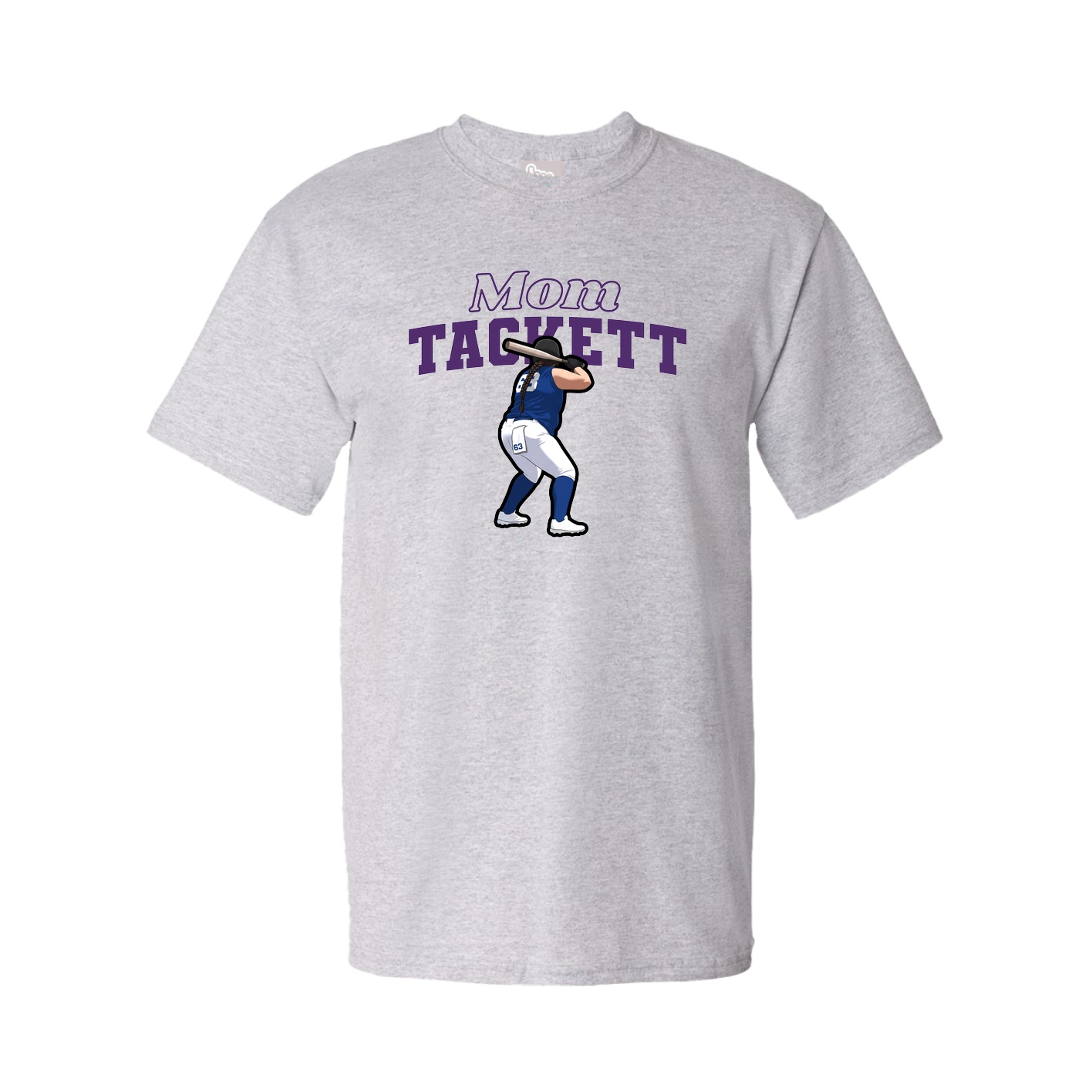 Youth Tee — Mothers Day Block in Grey