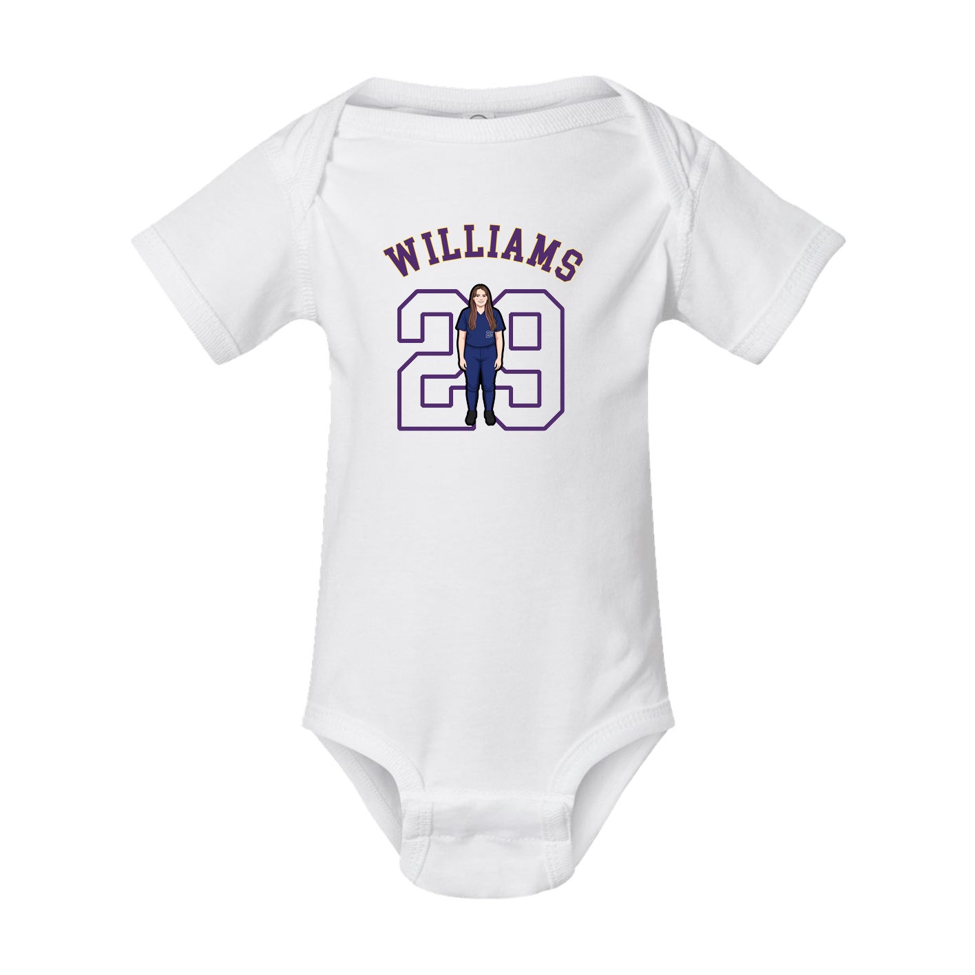 Baby Onesie — Shirsey Arch in White