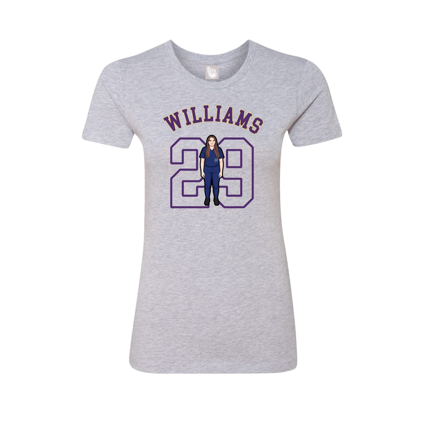 Fitted Women's Tee — Shirsey Arch in Grey