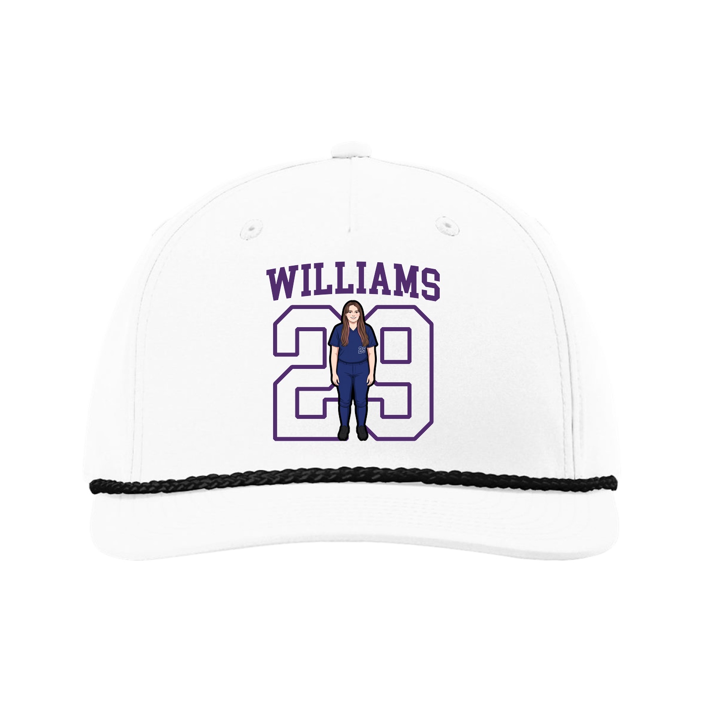 Five-Panel Classic Rope Cap — Shirsey in White
