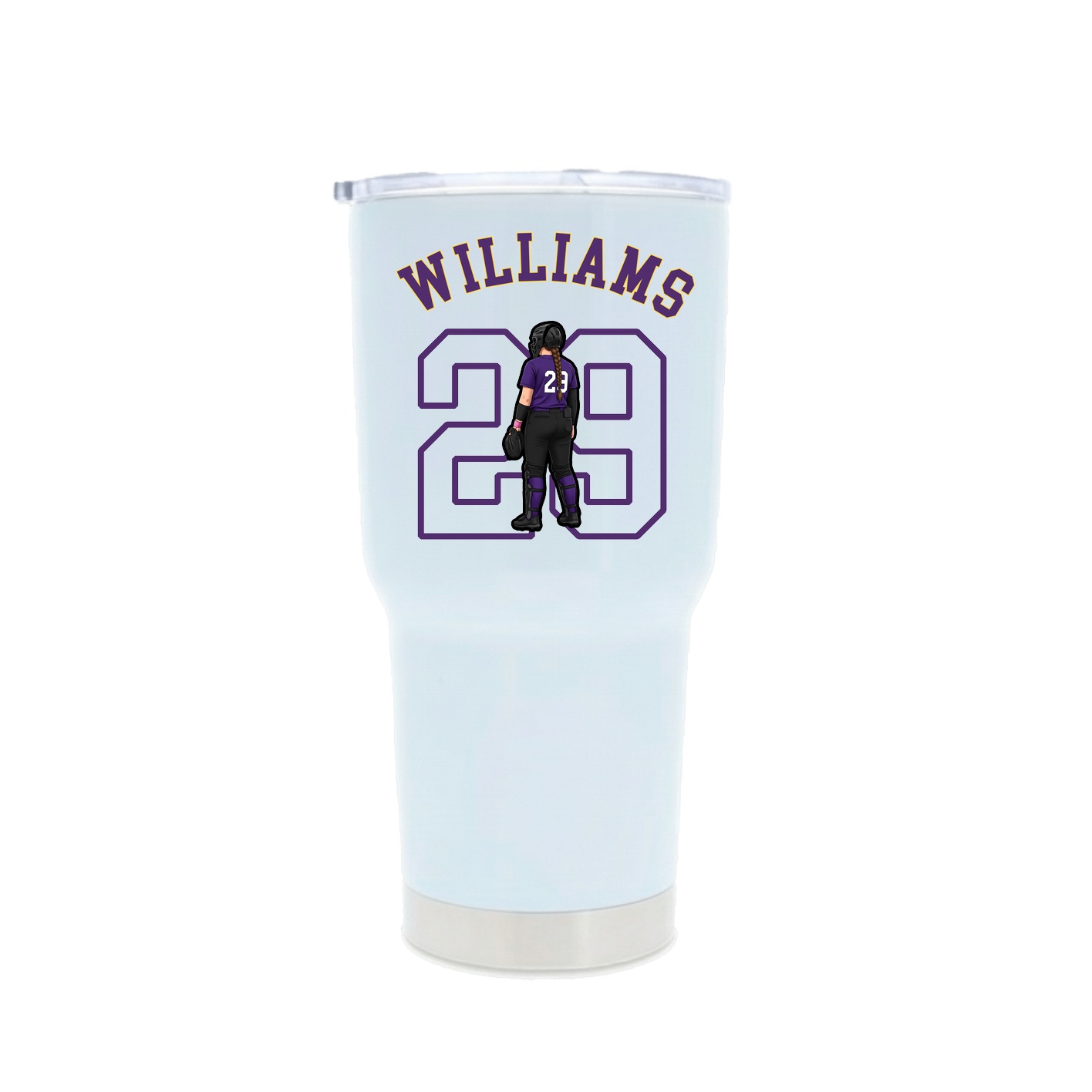 30oz Stainless Steel Tumbler — Shirsey Arch in White