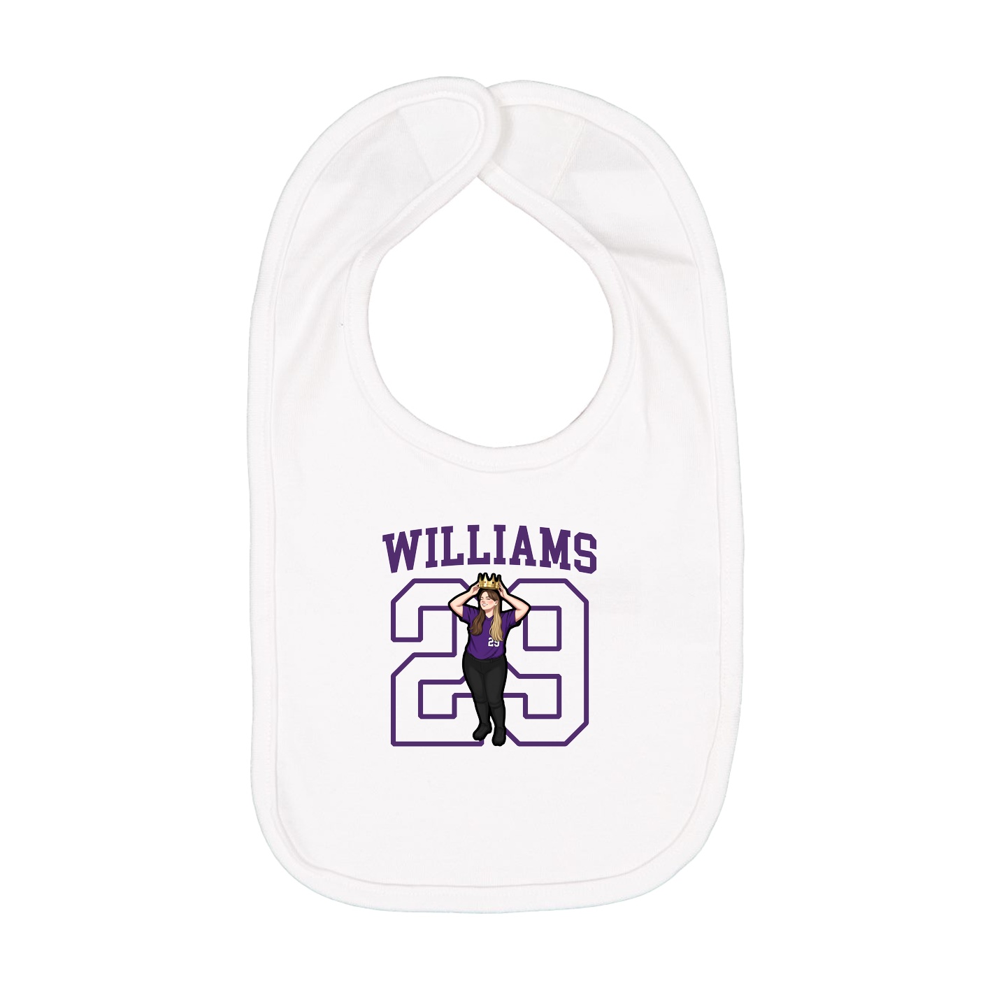 Infant Bib — Shirsey in White