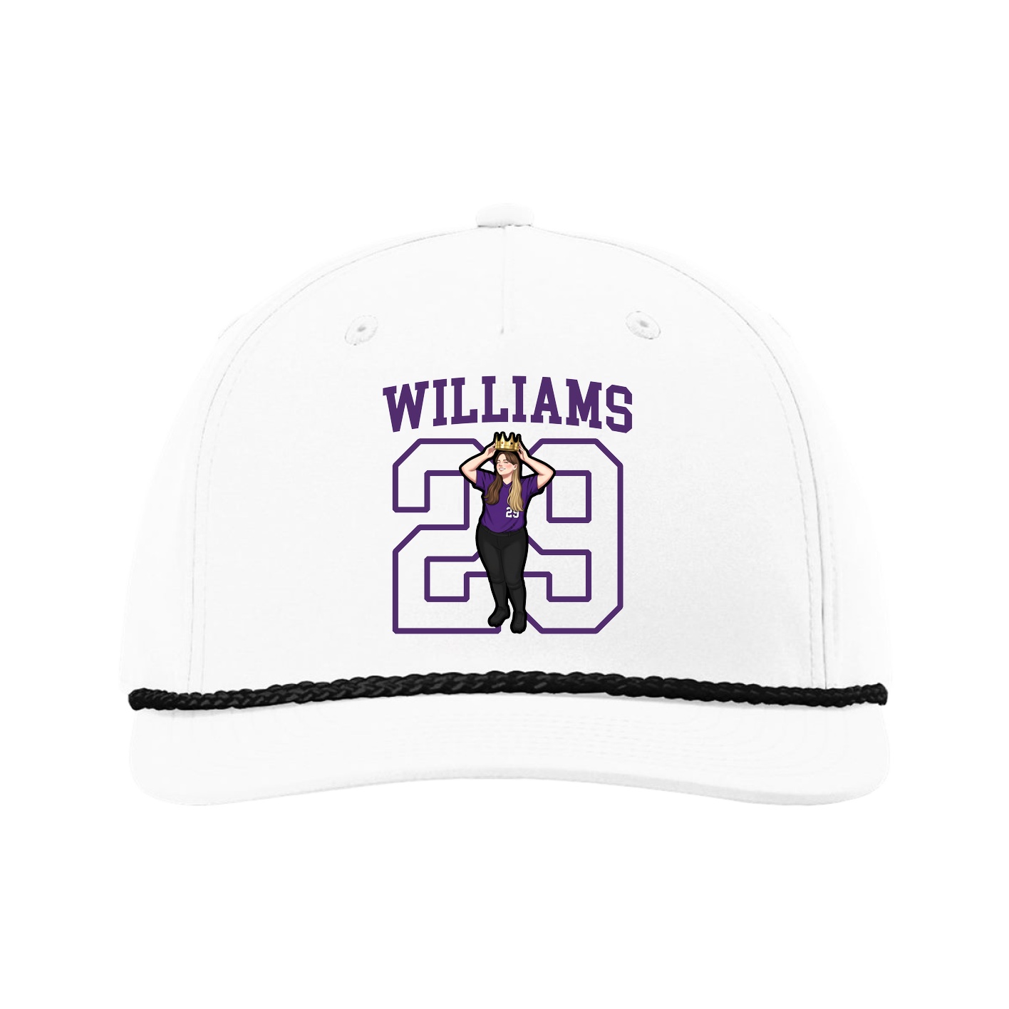 Five-Panel Classic Rope Cap — Shirsey in White