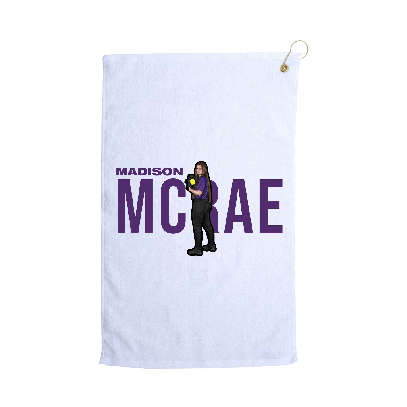 Golf Towel — Player Name in White
