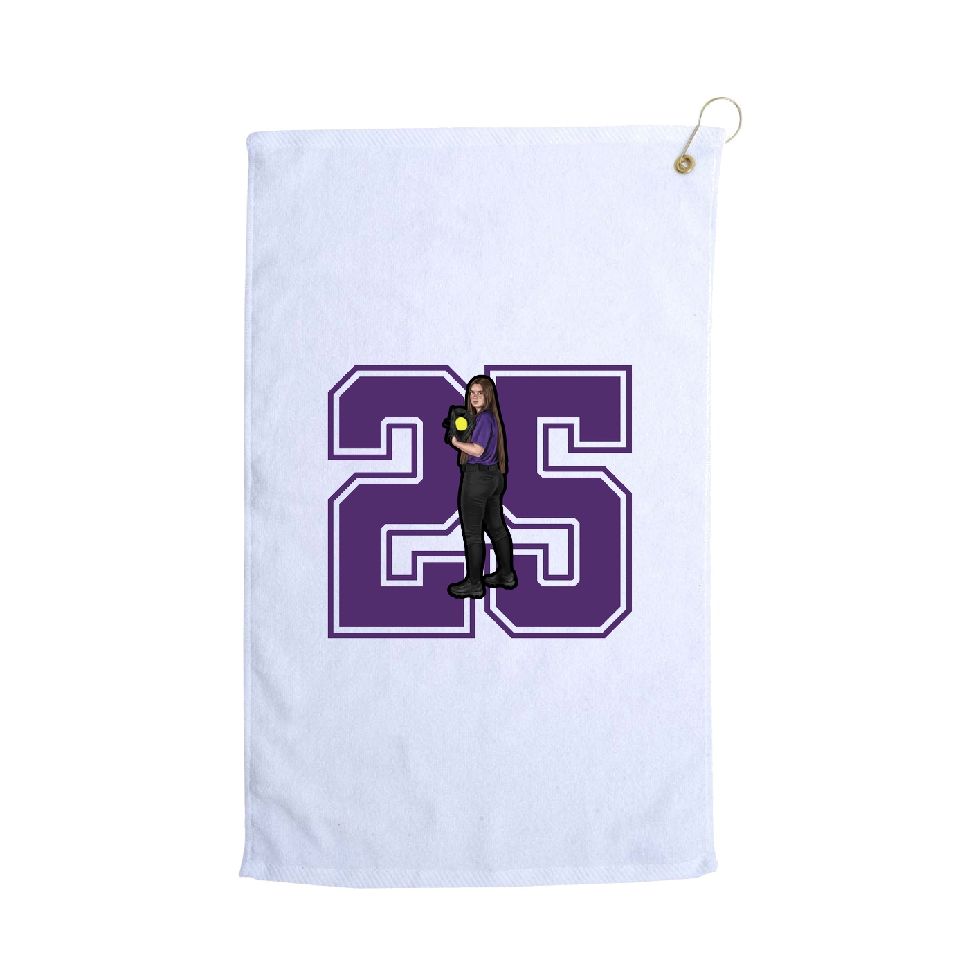Golf Towel — Number in White
