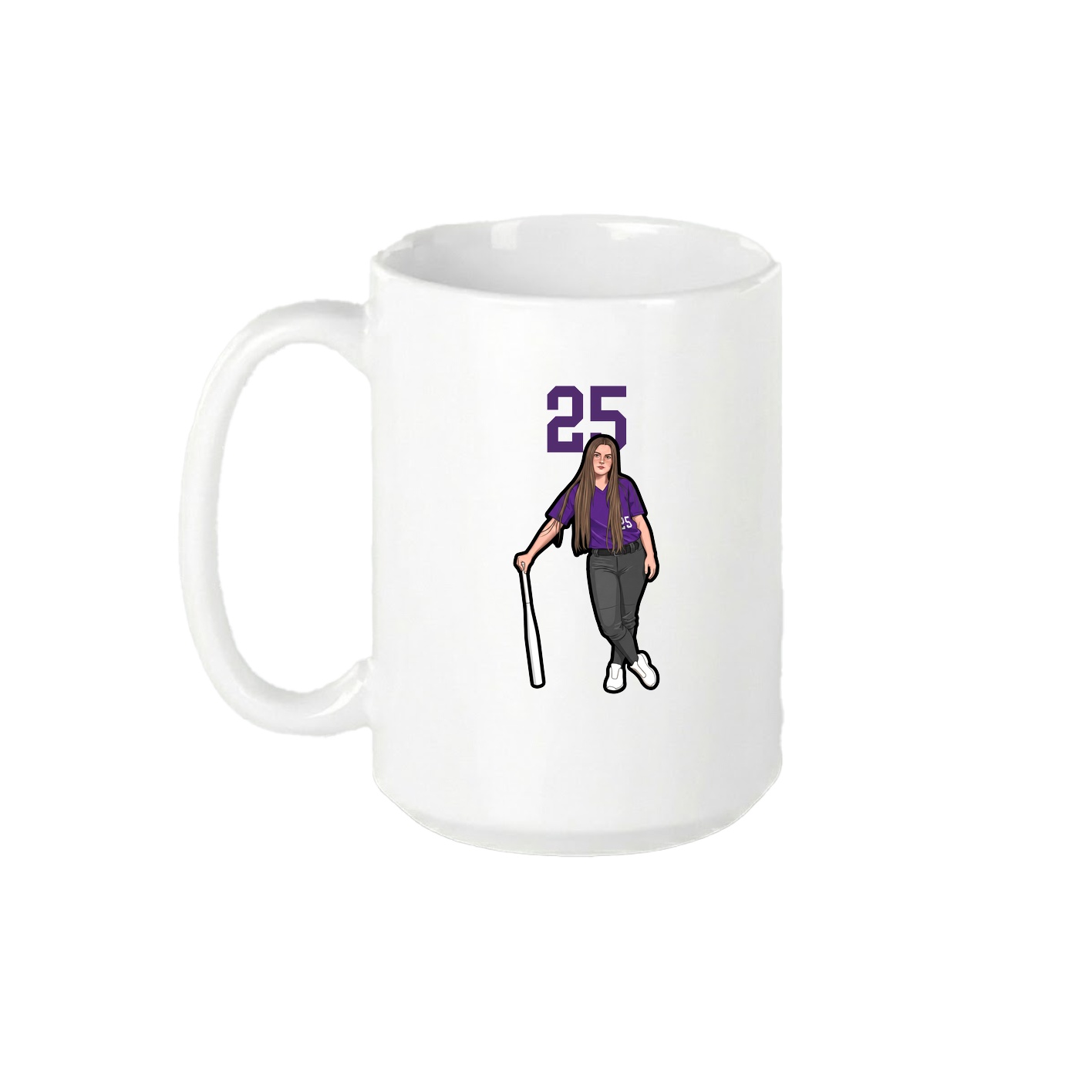 15oz Coffee Mug — Number Top in White