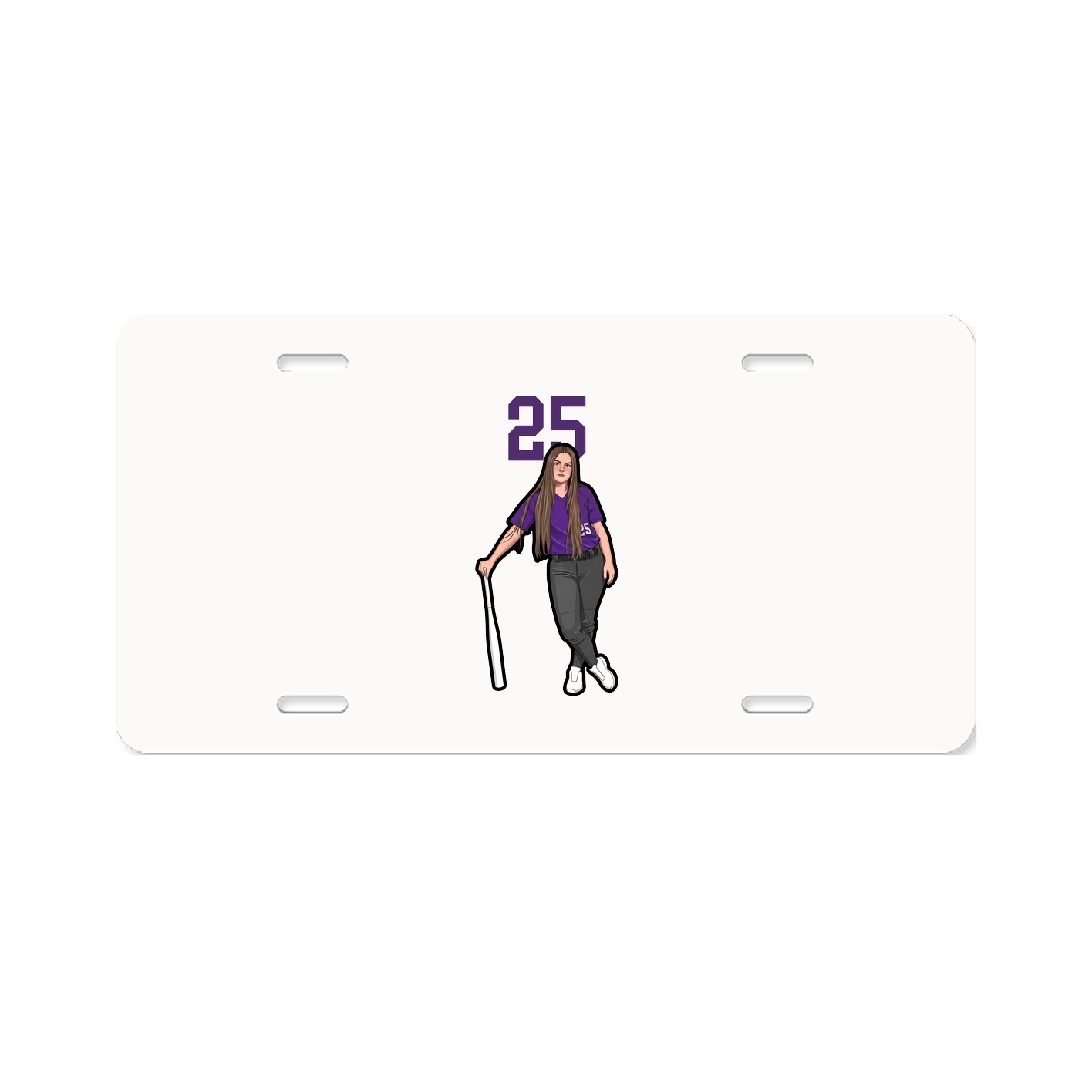 License Plate — Number Top in Classic