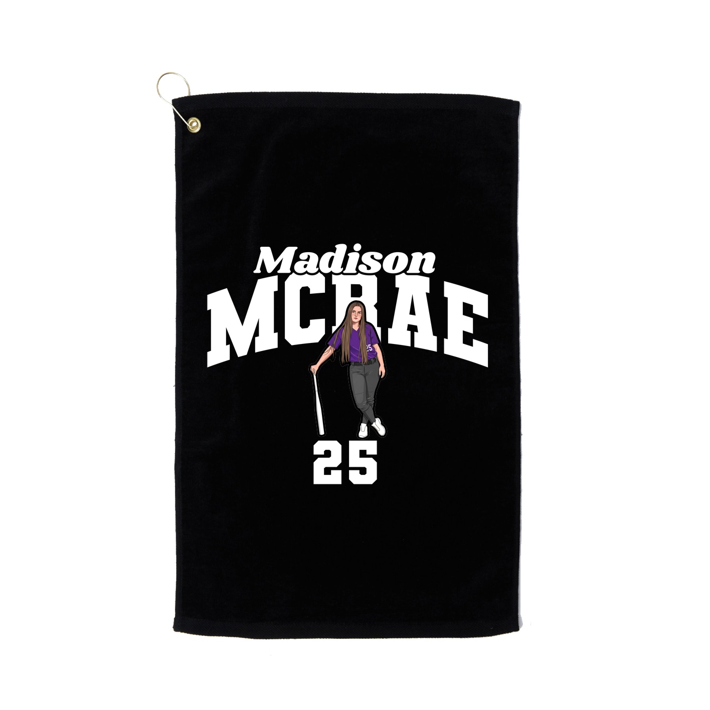 Golf Towel — Signature Arch in Black