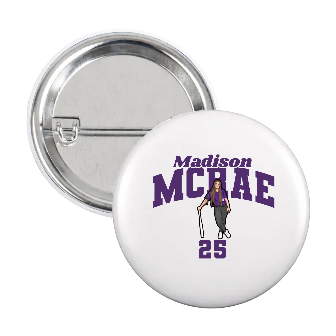 Game Day Button — Signature Arch in White