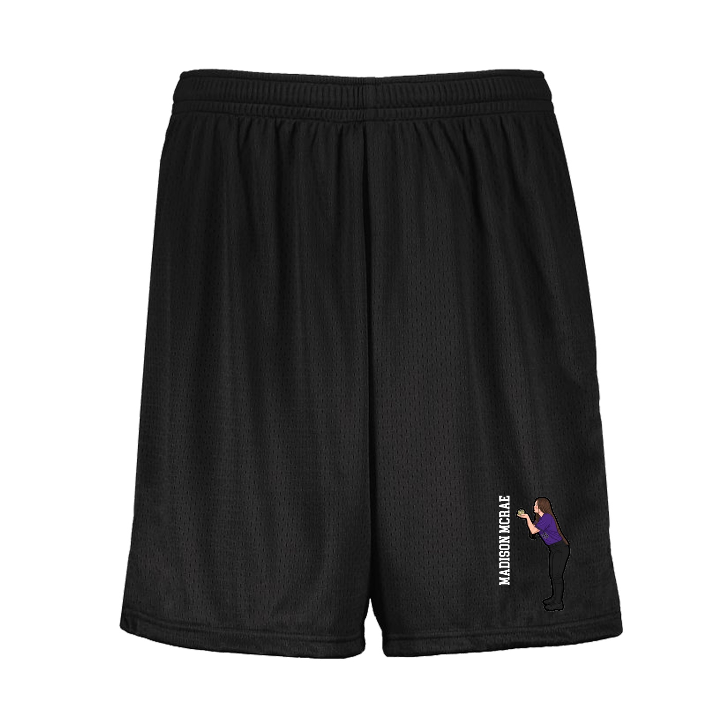 Shorts — Name Vertical in Black