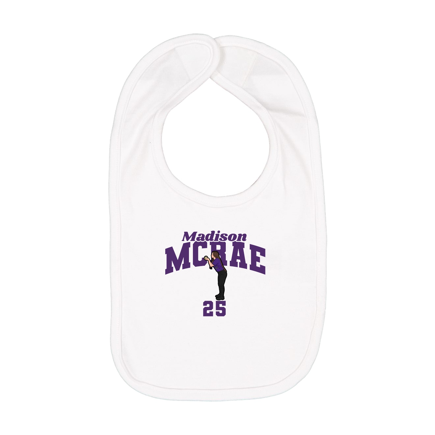 Infant Bib — Signature Arch in White