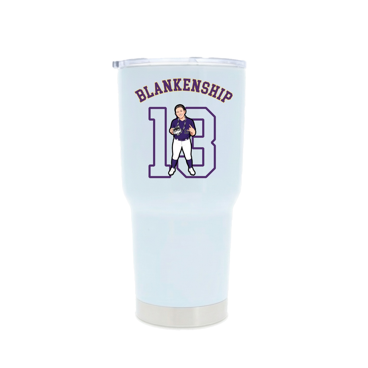 30oz Stainless Steel Tumbler — Shirsey Arch in White