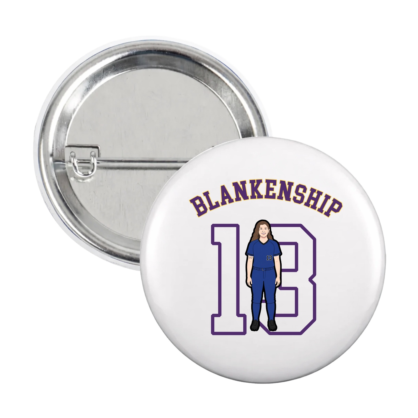 Game Day Button — Shirsey Arch in White