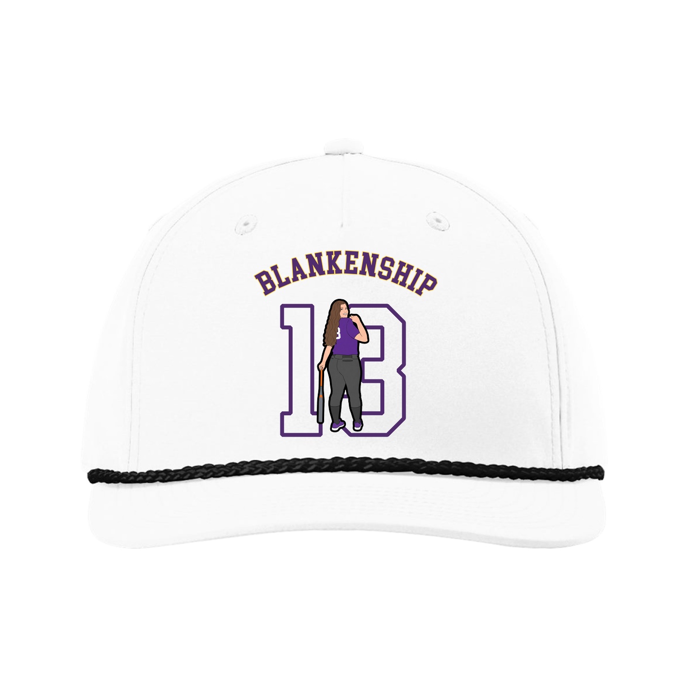 Five-Panel Classic Rope Cap — Shirsey Arch in White