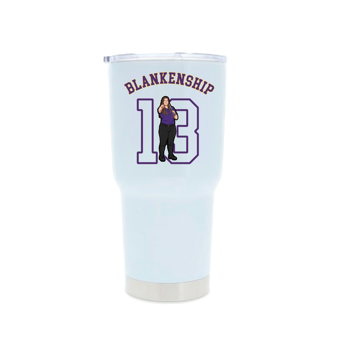 30oz Stainless Steel Tumbler — Shirsey Arch in White
