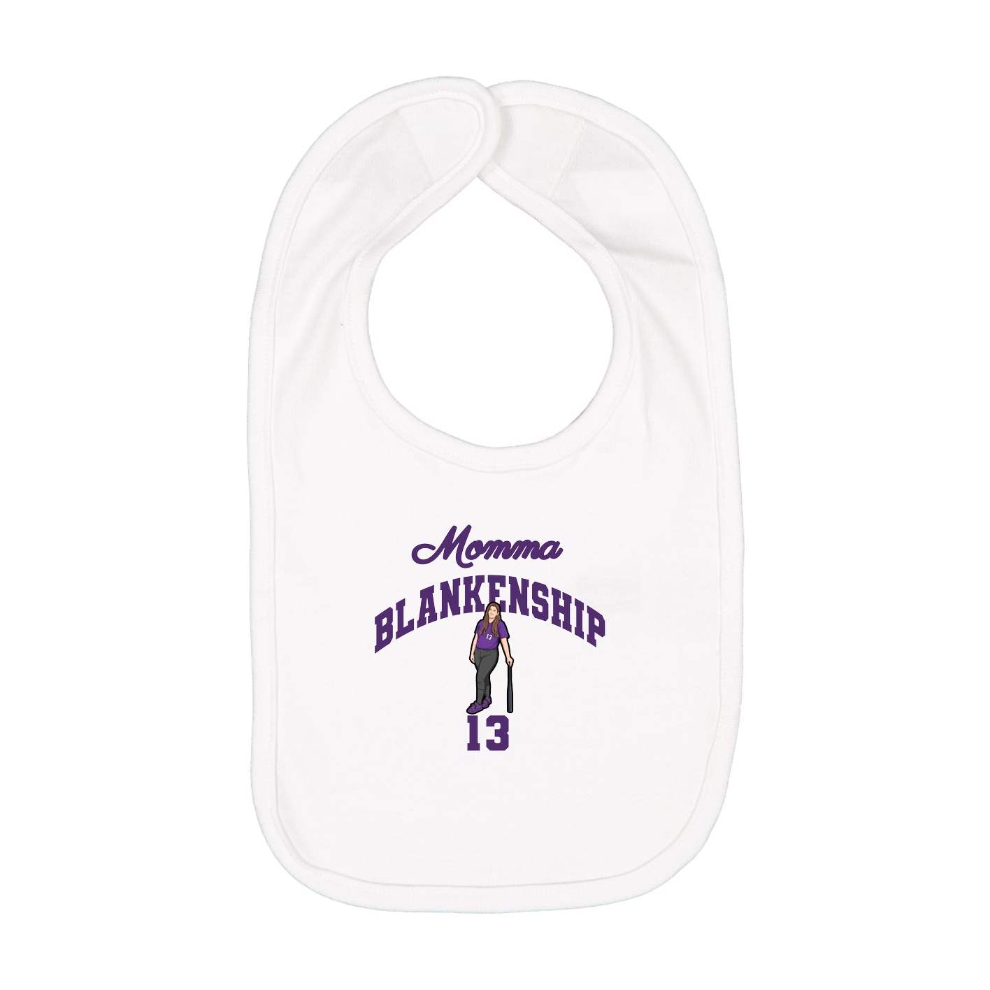 Infant Bib — Mothers Day Arch in White