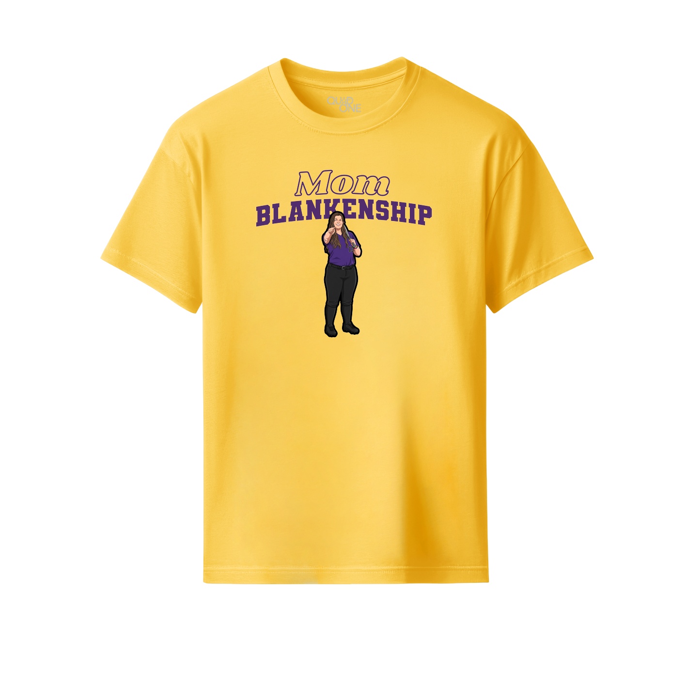 Youth Tee — Mothers Day Block in Yellow