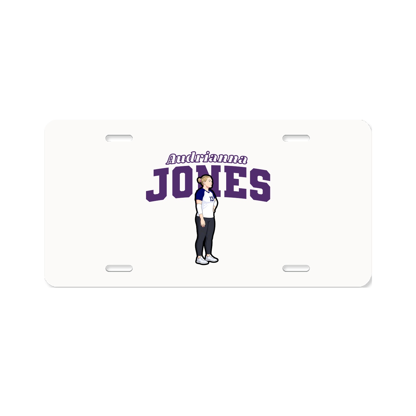 License Plate — Name Arch in Classic