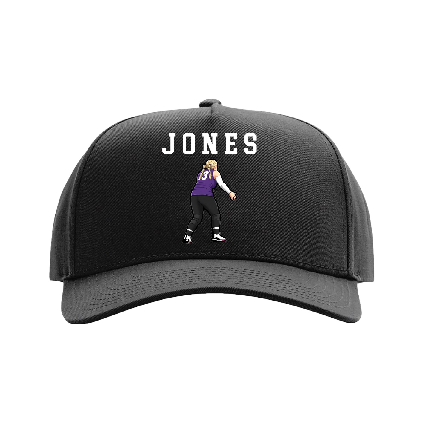 Full Fabric Five-Panel Champ Cap — Shirsey in Black