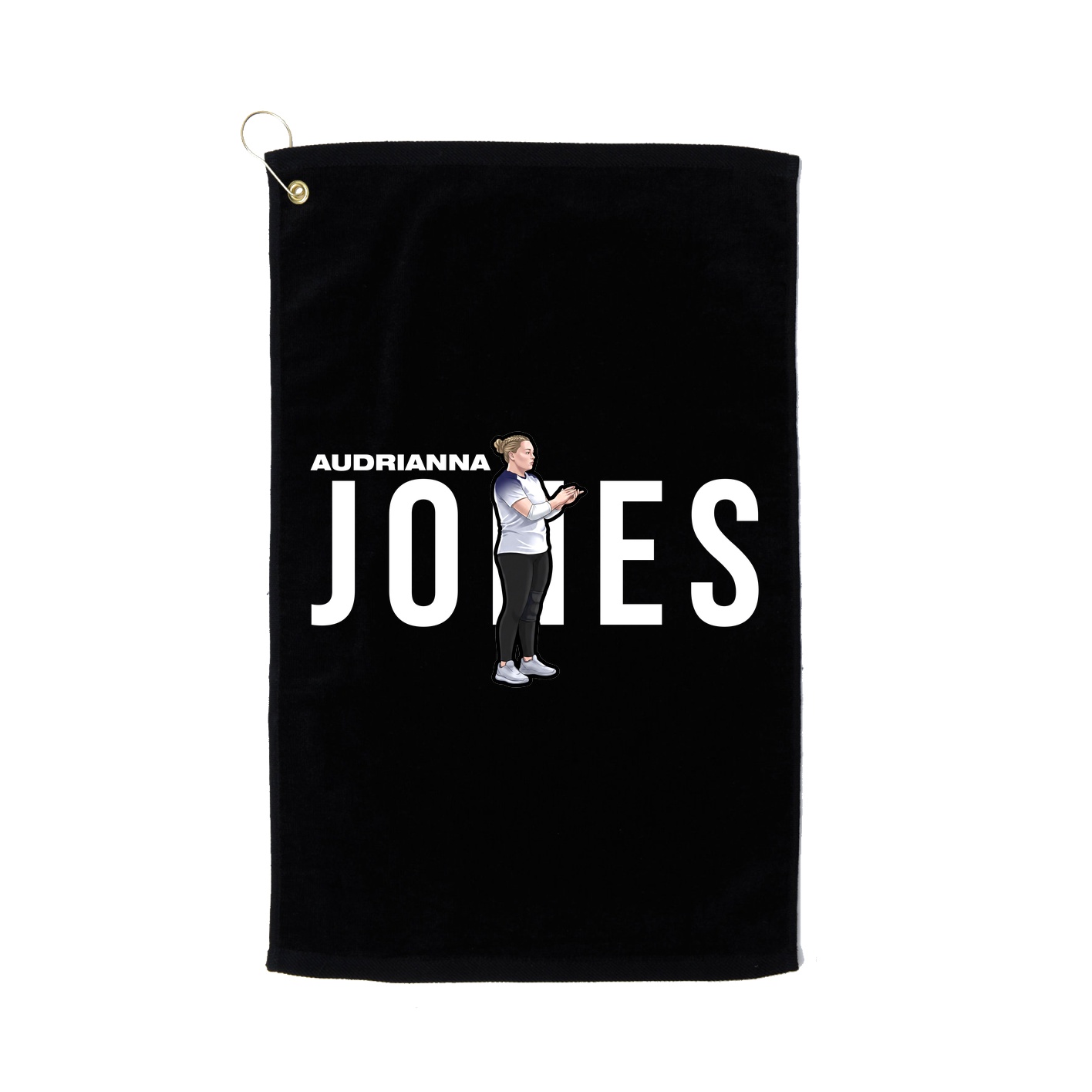 Golf Towel — Player Name in Black